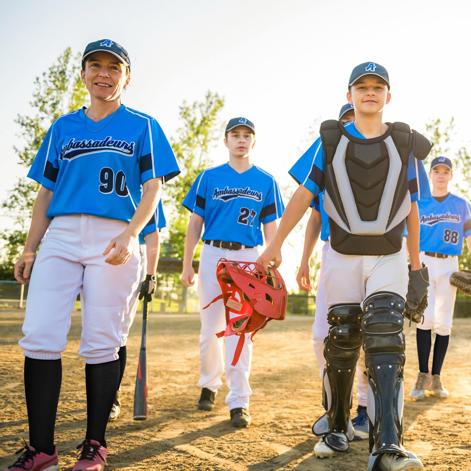 Haysandy 3 Pairs Baseball Socks - Bulk Youth High Tube Socks for Soccer, Softball & Football - Unisex Sports Socks for Boys & Girls - Perfect for Team Sports, Training & Casual Wear