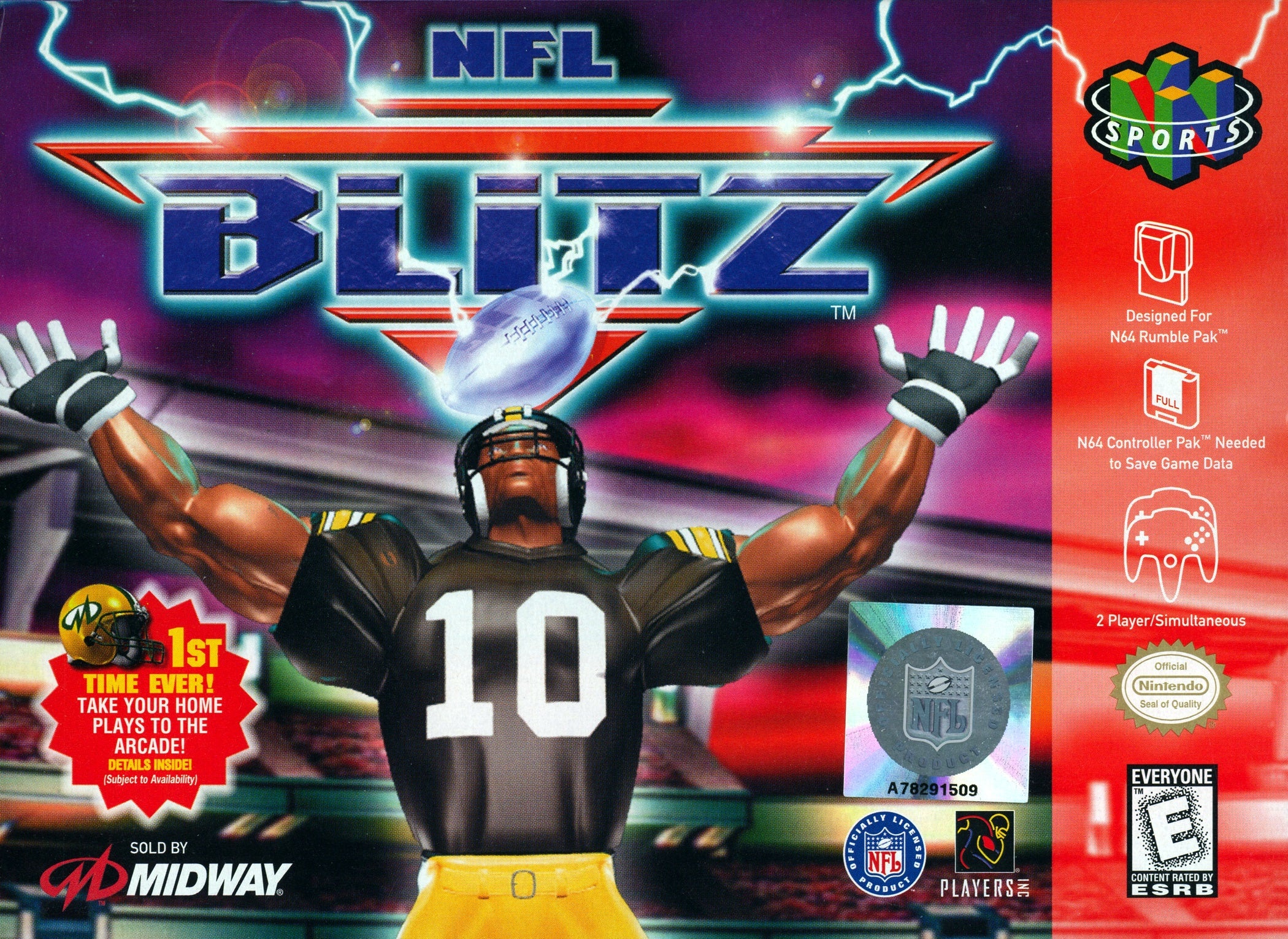 Used NFL Blitz N64 Video Game Cartridge - Classic Sports Arcade Game for Nintendo 64 - Perfect for Retro Gaming Enthusiasts & Collectors