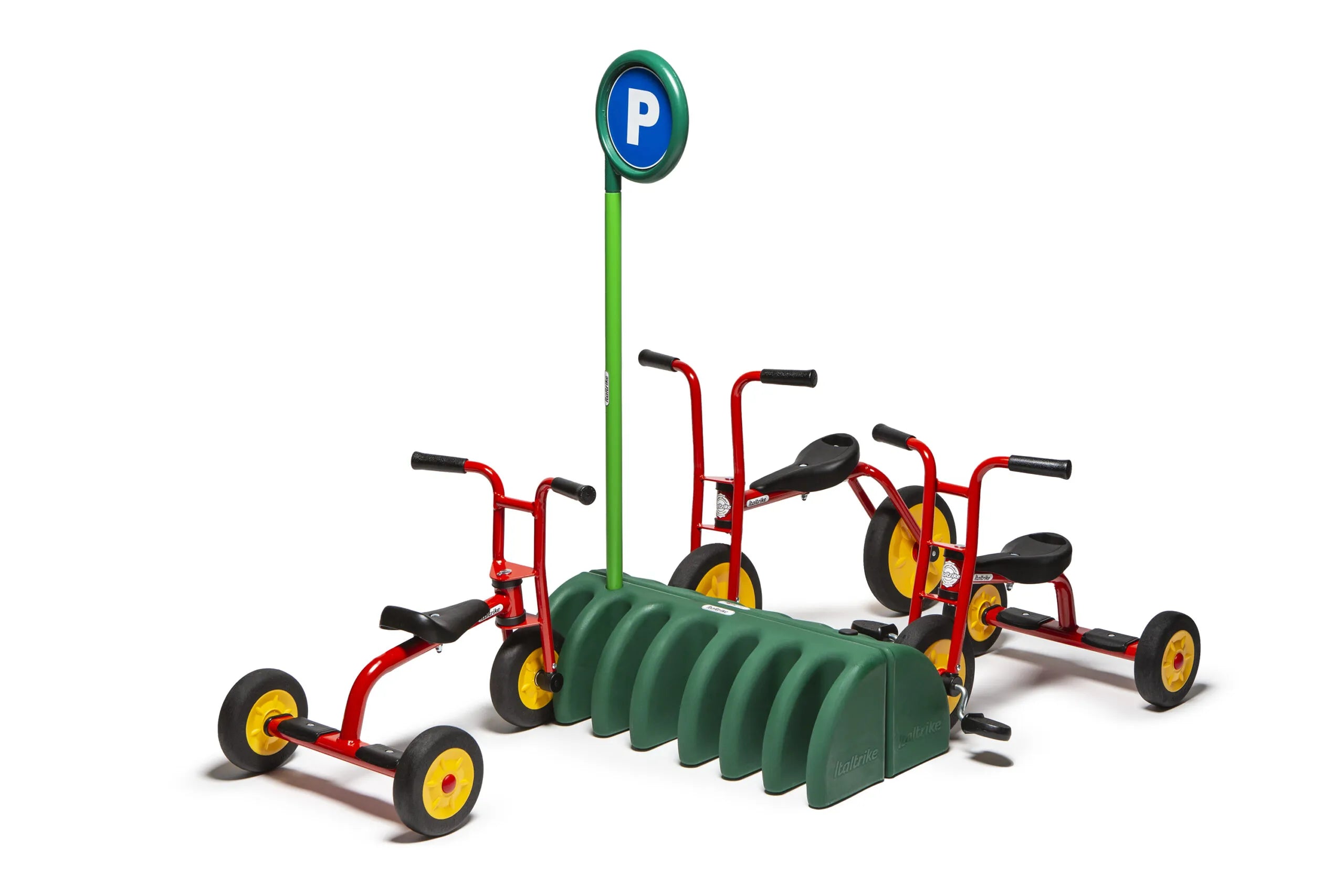 Italtrike® Village Parking Rack - Kids Bike & Trike Storage Organizer for Home, Garage, or Playroom - Durable Toy Vehicle Holder for Toddlers & Children