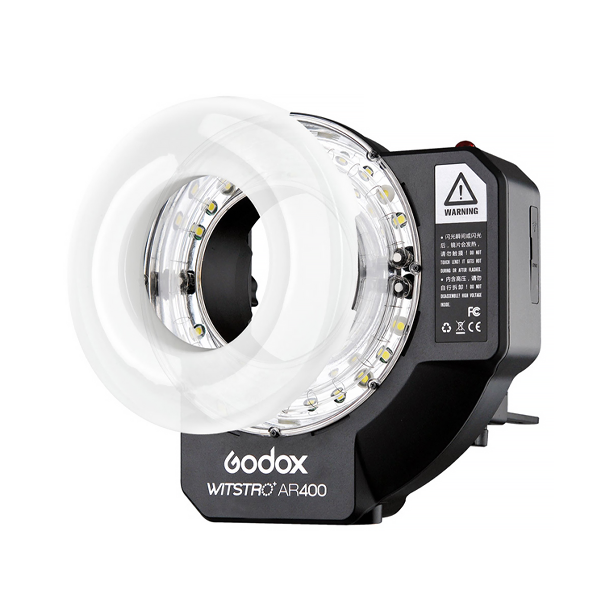 Godox AR400 Witstro Ring Flash - Professional Continuous LED Ring Light for Photography, Videography, Makeup & Beauty - Perfect for Portrait, Product, Macro, and YouTube Videos