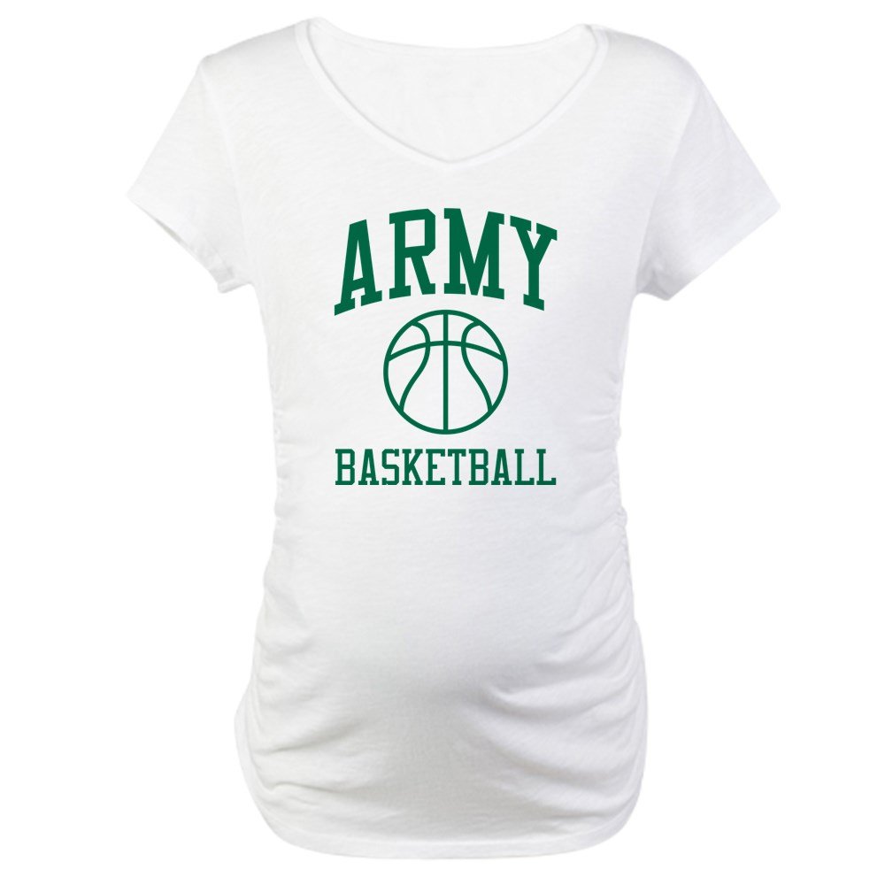 U.S. Army Basketball Maternity T-Shirt for Pregnant Women - Comfortable Cotton Tee for Military Moms, Workout & Casual Wear