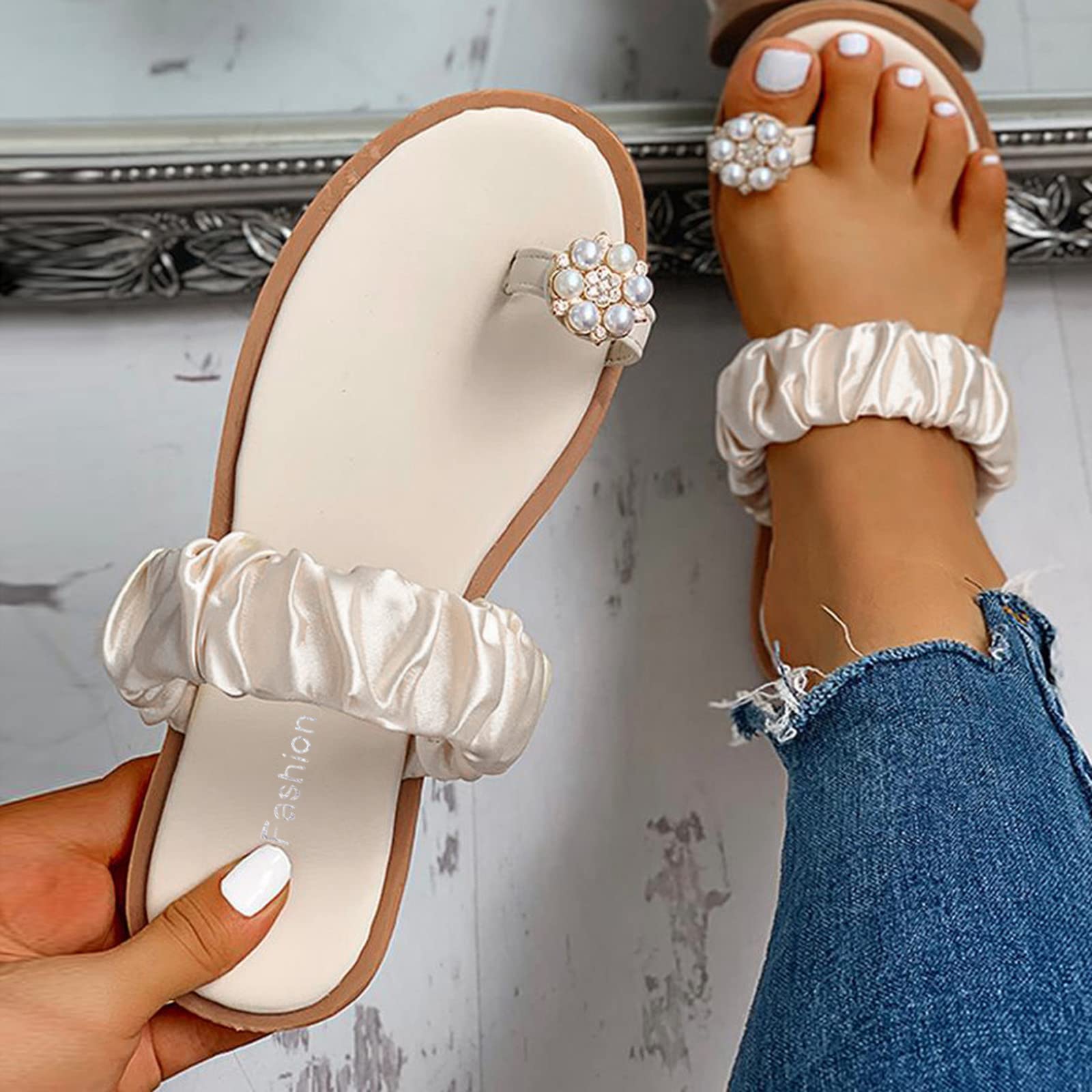 2022 Women's Pineapple Sandals - Fashion Casual Ring Toe Flat Slippers Slides for Beach, Summer & Outdoor Wear - Comfortable Sandals for Women
