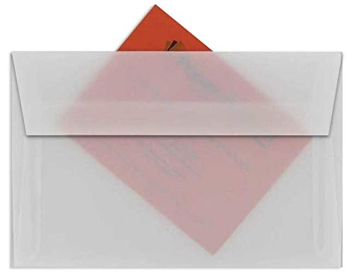 Premium White Translucent Vellum A8 Envelopes (250 Pack) - Perfect for Wedding Invitations, Greeting Cards & Business Correspondence