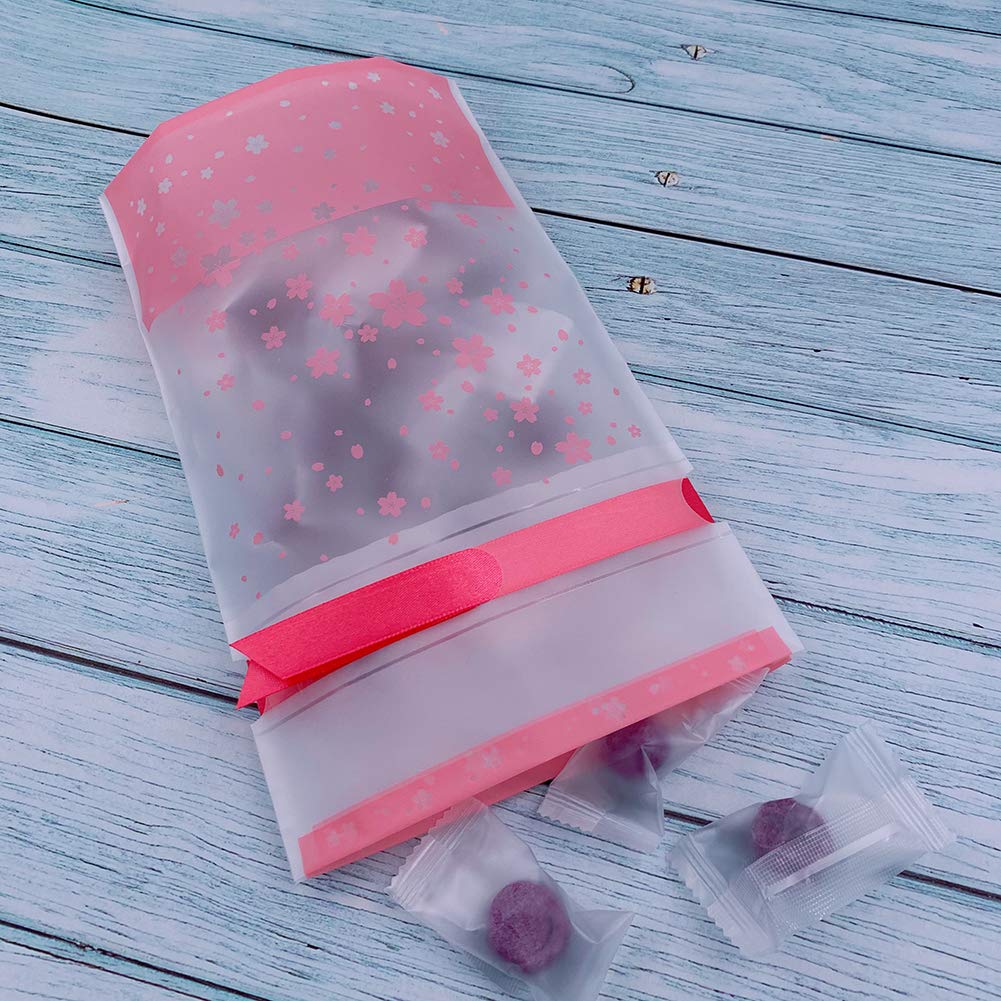 VIFOME 24pcs Pink Sakura Treat Bags - Drawstring Party Favor Bags for Candy, Gifts & Goodies | Perfect for Birthday Parties, Baby Showers & Wedding Favors