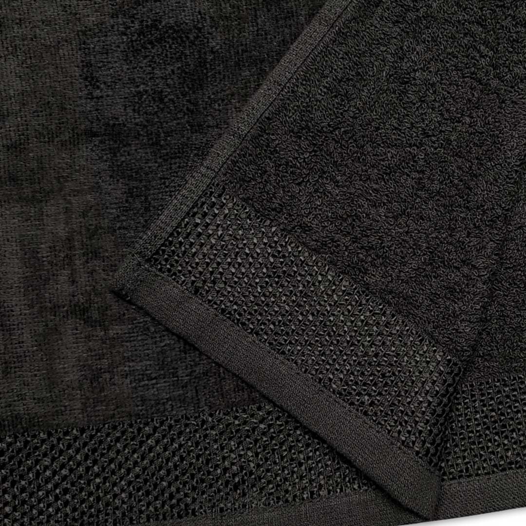 Kaufman Terry 100% Cotton Bath Sheets - Super Absorbent 30''x60'' Beach Towel & Pool Towel (Black, 2-Pack) - Perfect for Spa, Gym, Swimming and Vacation Use