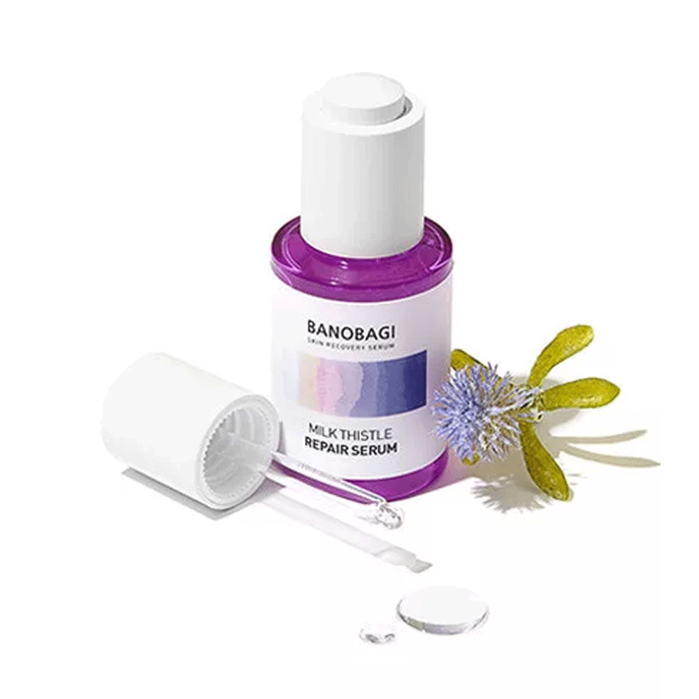 BANOBAGI Milk Thistle Repair Serum 30ml - Anti-Aging Facial Treatment for Brightening & Hydration - Perfect for Daily Skincare Routine & Nighttime Repair