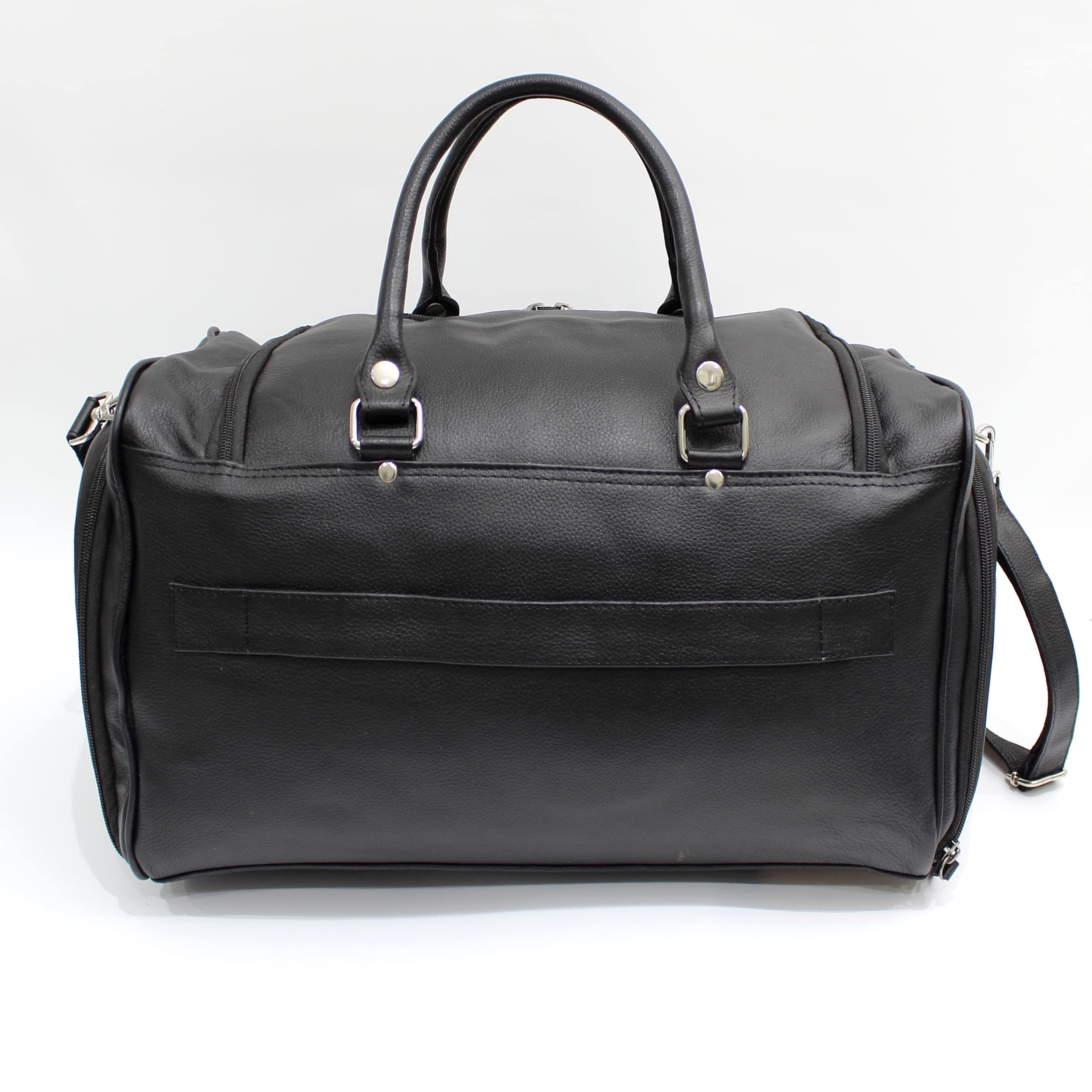 Professional Barber Leather Bag for Hair Stylists - Black Mobile Equipment Organizer - Perfect for Salon, Travel & On-the-Go Styling