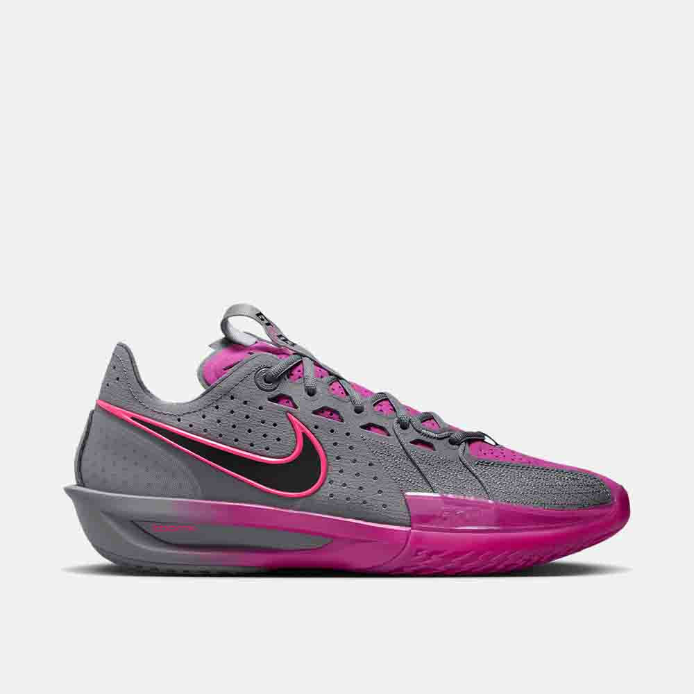 Nike G T Cut 3 Basketball Shoes - Smoke Grey/Black/Fuchsia Pink - High-Performance Cushioning for Indoor & Outdoor Courts - Perfect for Training and Competitive Play