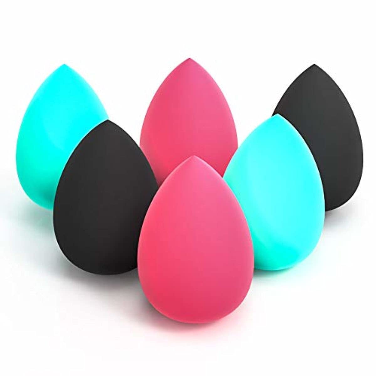 Premium Zirak Makeup Sponge Beauty Blender Puff - 6 Pack Set for Flawless Foundation & Concealer Application - Perfect for Liquid, Cream & Powder Cosmetics - Professional Makeup Tools for Daily Use & Travel