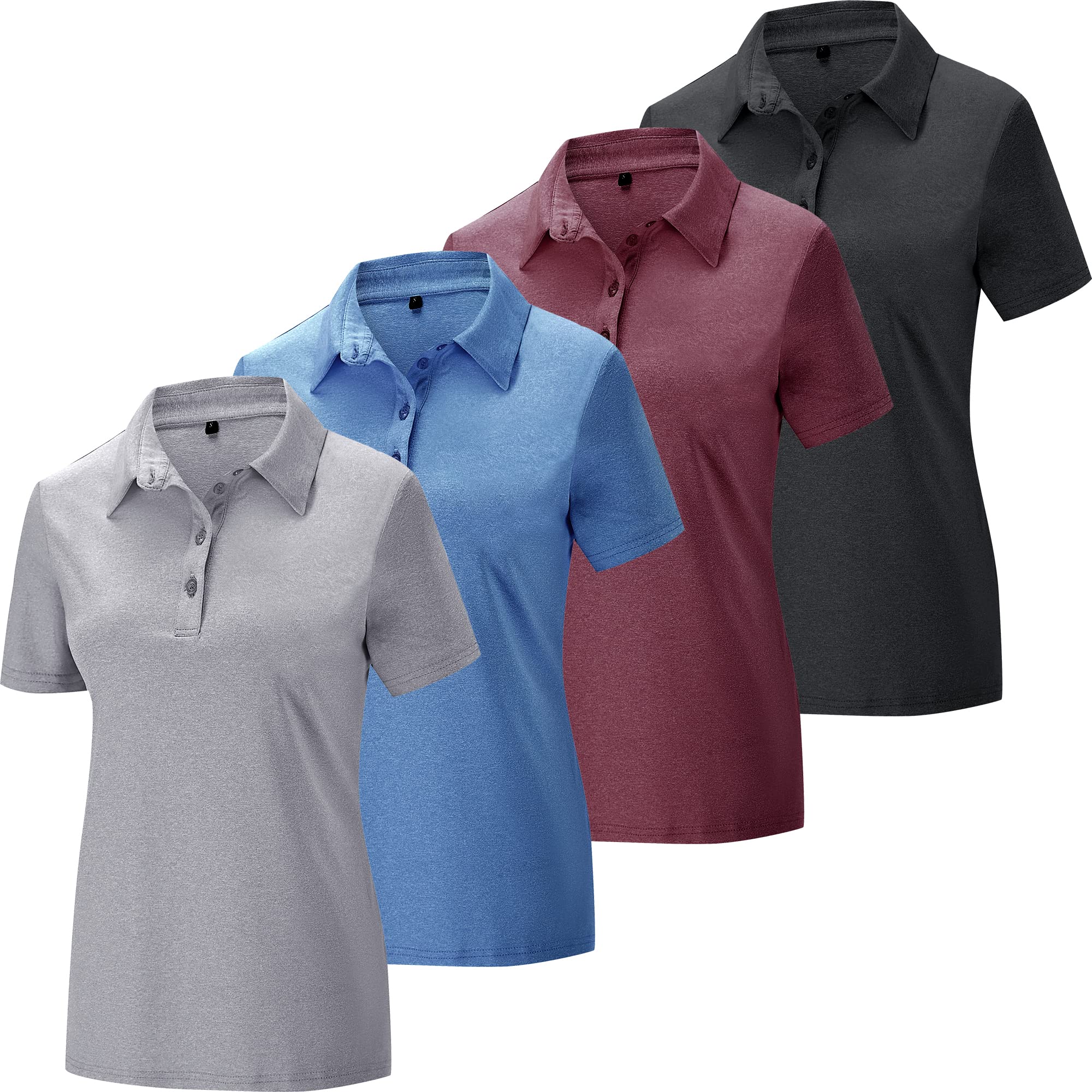 Women's Lightweight Quick Dry Polo Shirts - Athletic Golf Shirts Short Sleeve for Women | Perfect for Golf, Tennis & Outdoor Sports Activities