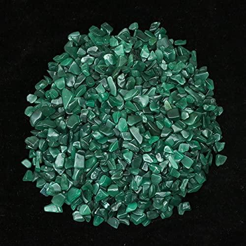 Natural Green Aventurine Crystal Chips - 1 Lb Bulk Tumbled Gemstones for Reiki Healing, Witchcraft & Jewelry Making | Irregular Shaped Crushed Stones for Valentines Gifts, Spiritual Crafts & Home Decor