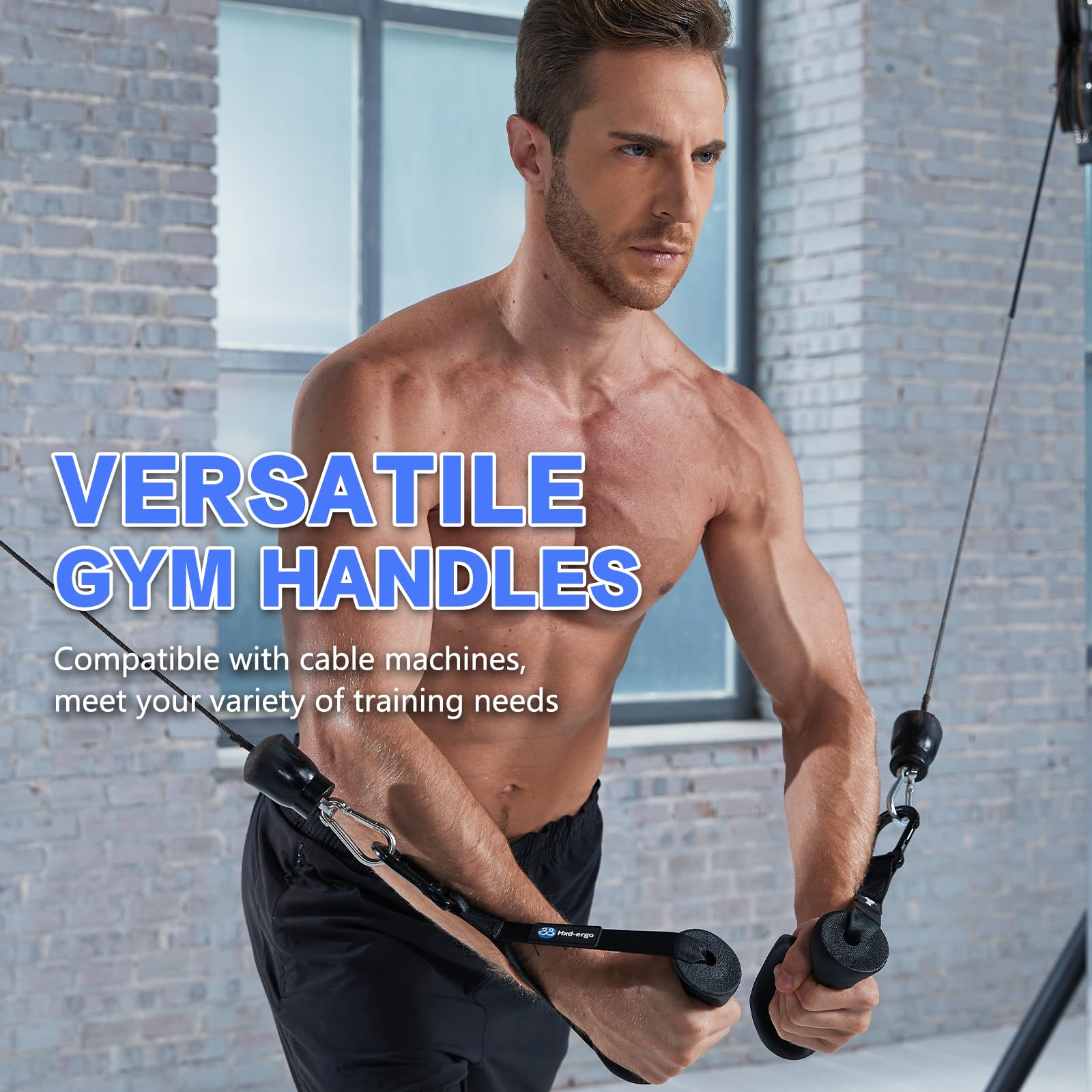 Ergonomic Exercise Handles for Cable Machine Attachments - Heavy Duty Workout Handles for Pilates, Strength Training & Resistance Bands | Perfect for Home Gym, Fitness Studio & CrossFit Workouts