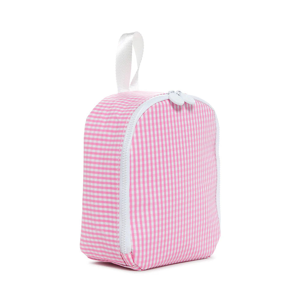 TRVL Design Insulated Lunch Bag - Stylish Gingham Pink for Work, School & Picnics | Reusable & Leak-Proof Food Container