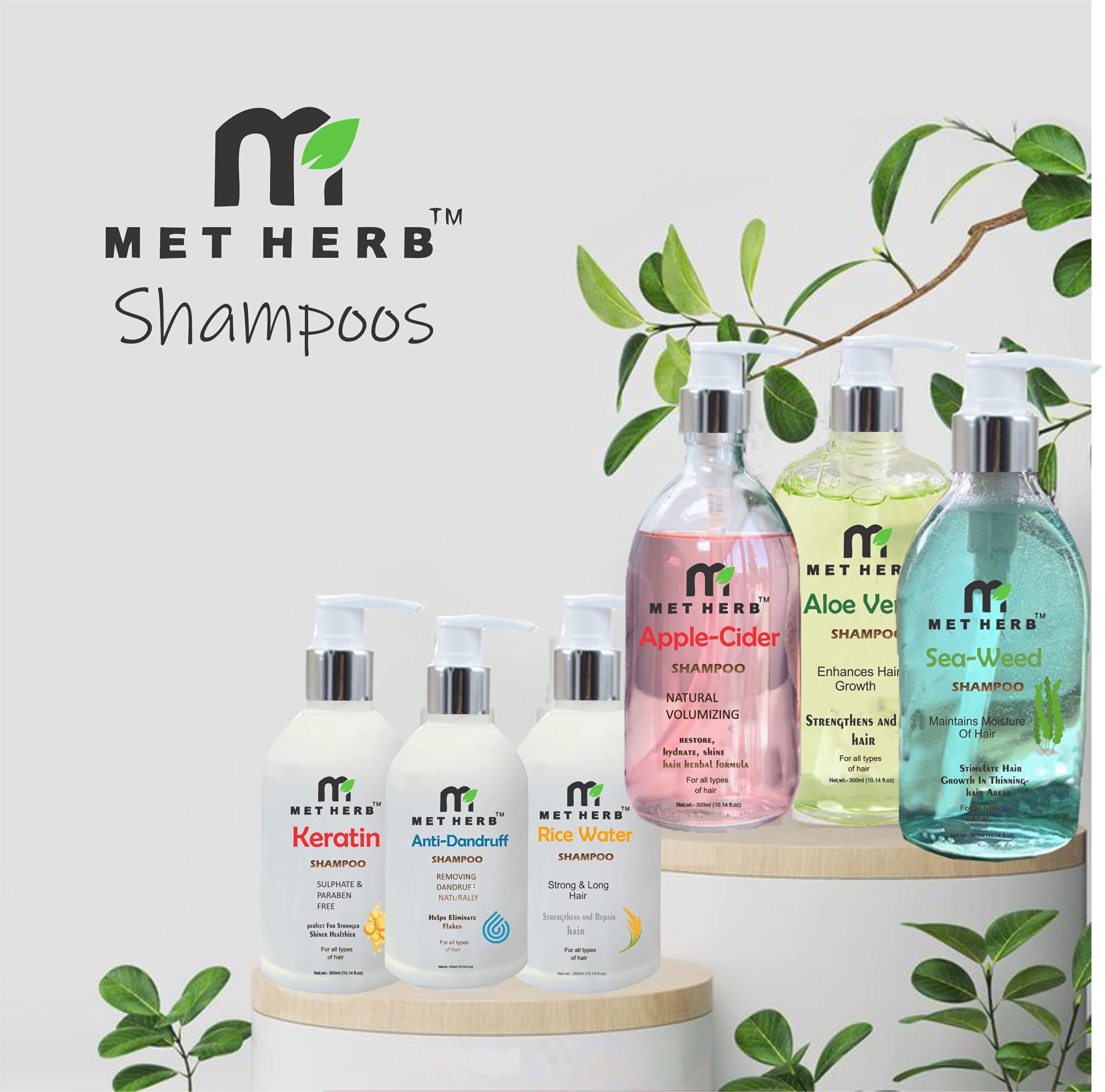 METHERB Egg Shampoo 300ml & Egg Protein Conditioner 200ml & Aloe Vera Body Wash 200ml & Oil Control Face Wash 100ml - Hair & Skin Care Set for Dry Damaged Hair & Oily Skin - Perfect for Daily Shower, Spa & Travel Essentials