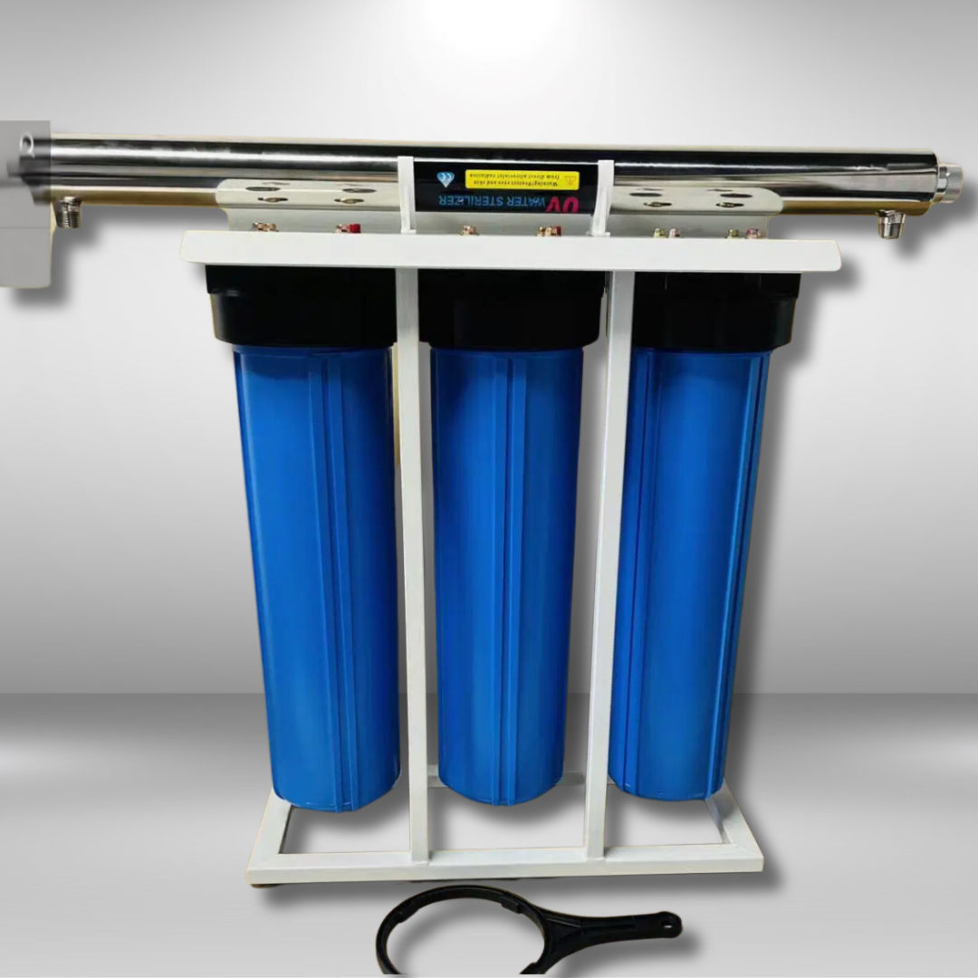 Extra Large Aquarium Filter Combo: Triple 20 Gallon Jumbo Filtration System with 110W UV Sterilizer - Perfect for Large Fish Tanks, Pond Filtration & Water Purification