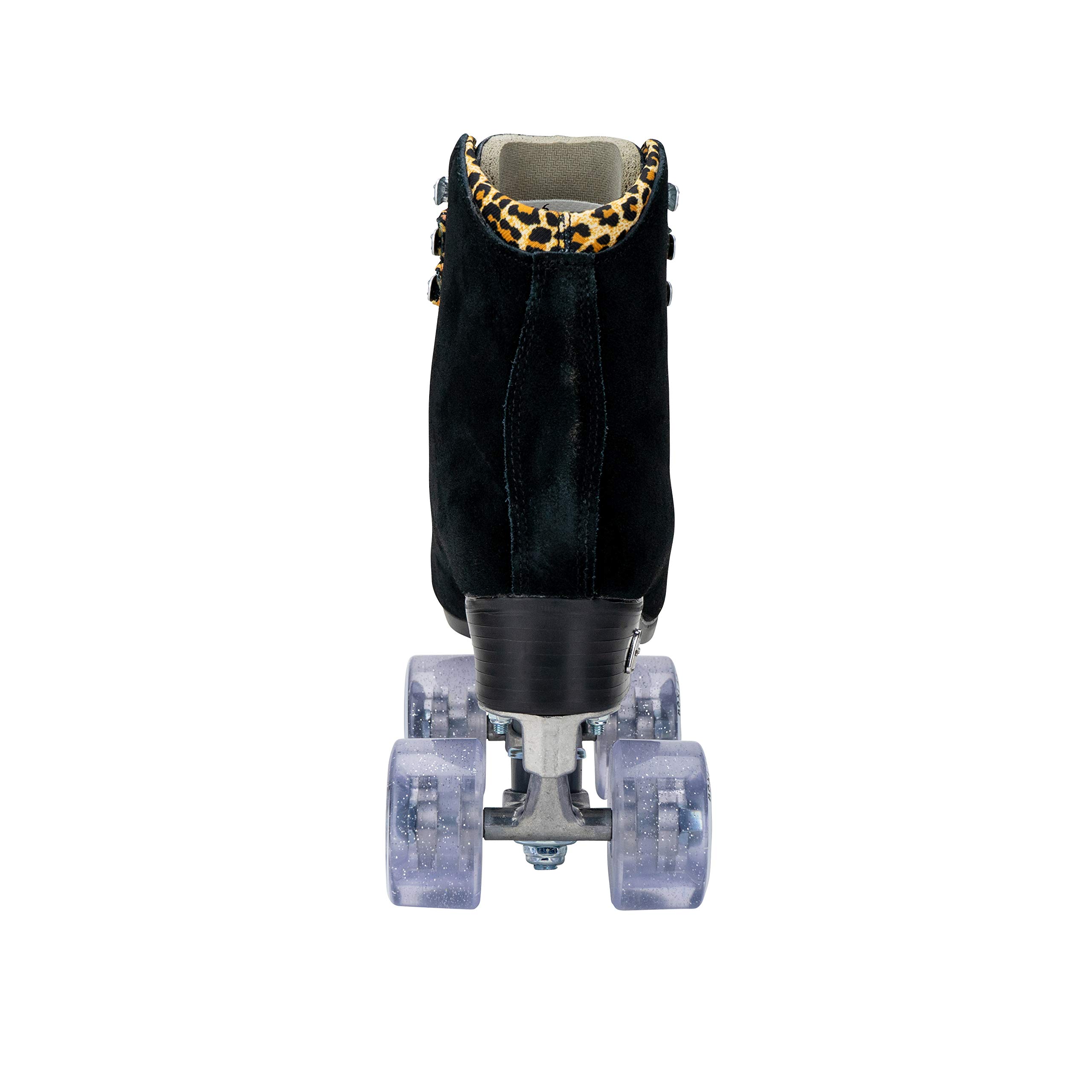 Moxi Panther Roller Skates for Women - Black Suede Retro Roller Skates with Comfortable Padding | Perfect for Outdoor Skating, Roller Rinks & Fitness