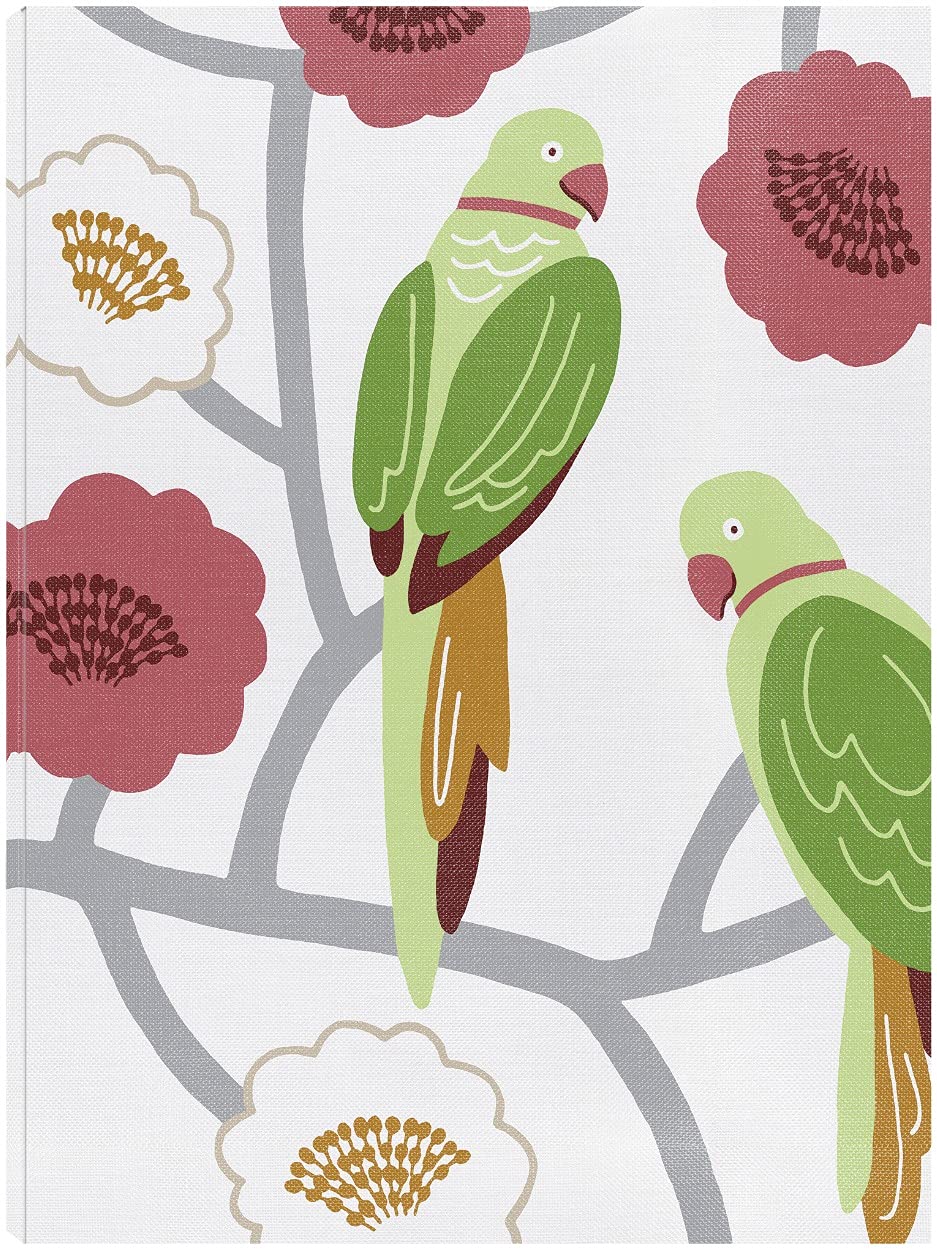 Fuglar Crimson Fine Art Canvas Wall Decor by Kristine Hegre - 24x32 Inch Ready-to-Hang Painting for Living Room, Bedroom, Office & More - Modern Home & Office Wall Art Decor
