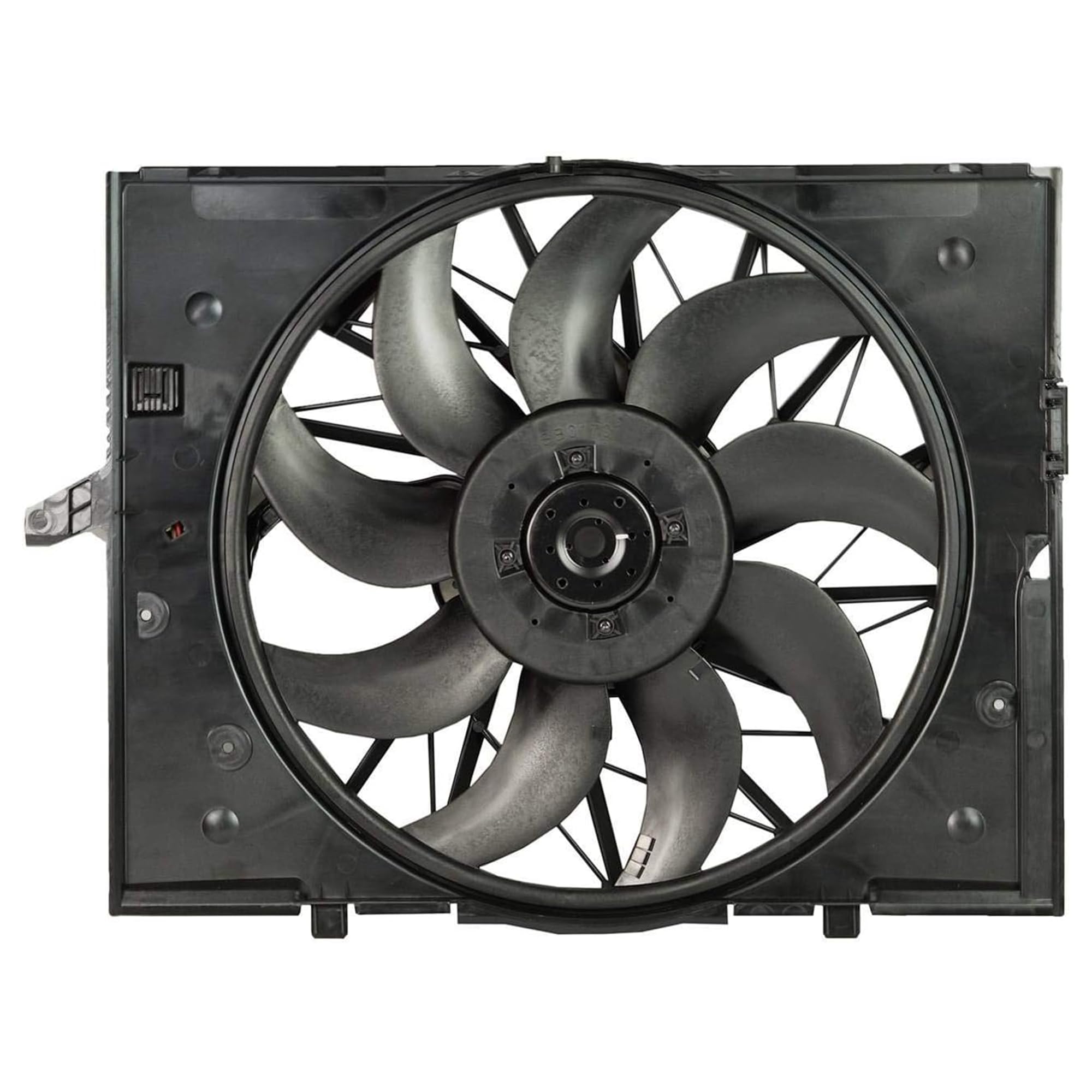 PartsFlow Radiator Cooling Fan Assembly Compatible with 2004-2009 BMW 525i 528i 530i 750i 750Li 525xi 530xi 545i 645Ci - Direct Replacement for OEM 621-211 - Perfect for Engine Cooling & Overheating Prevention