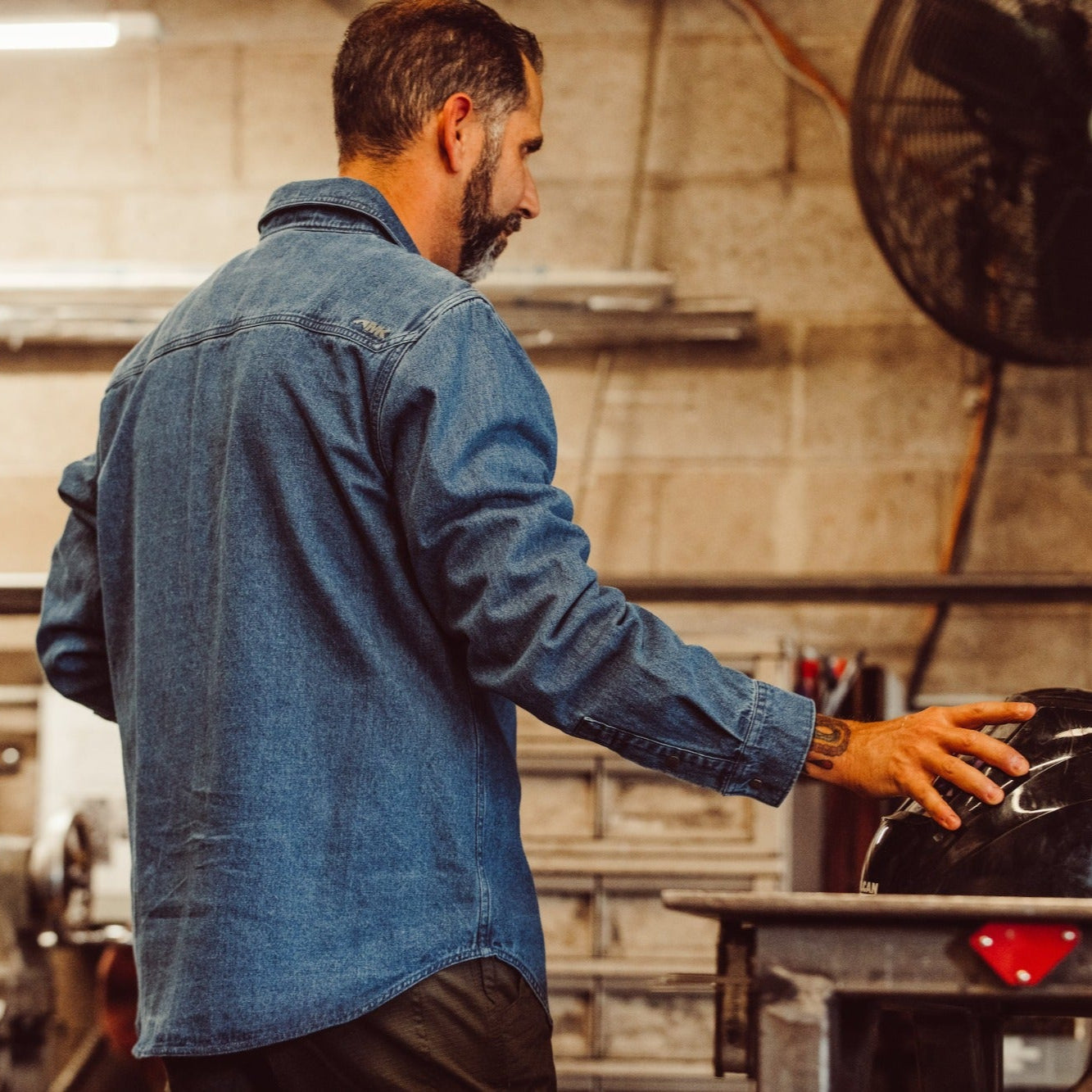 Austin Denim Shirt for Men - Classic Blue Denim Button Down Shirt with Long Sleeves | Perfect for Casual Wear, Outdoor Adventures & Layering