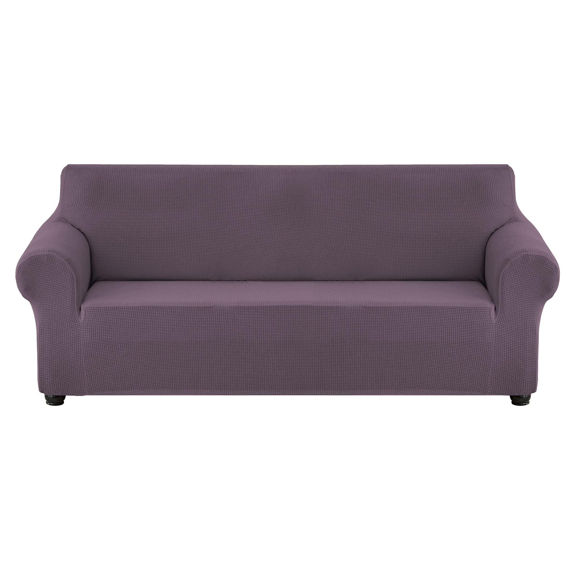 Stretch Sofa Slipcover Waterproof Couch Cover - Soft Elastic Furniture Protector for Sofa, Loveseat & Sectional - Pet & Kid Friendly - Machine Washable (Purple, Medium) - Perfect for Living Room, Family Room & Home Decor