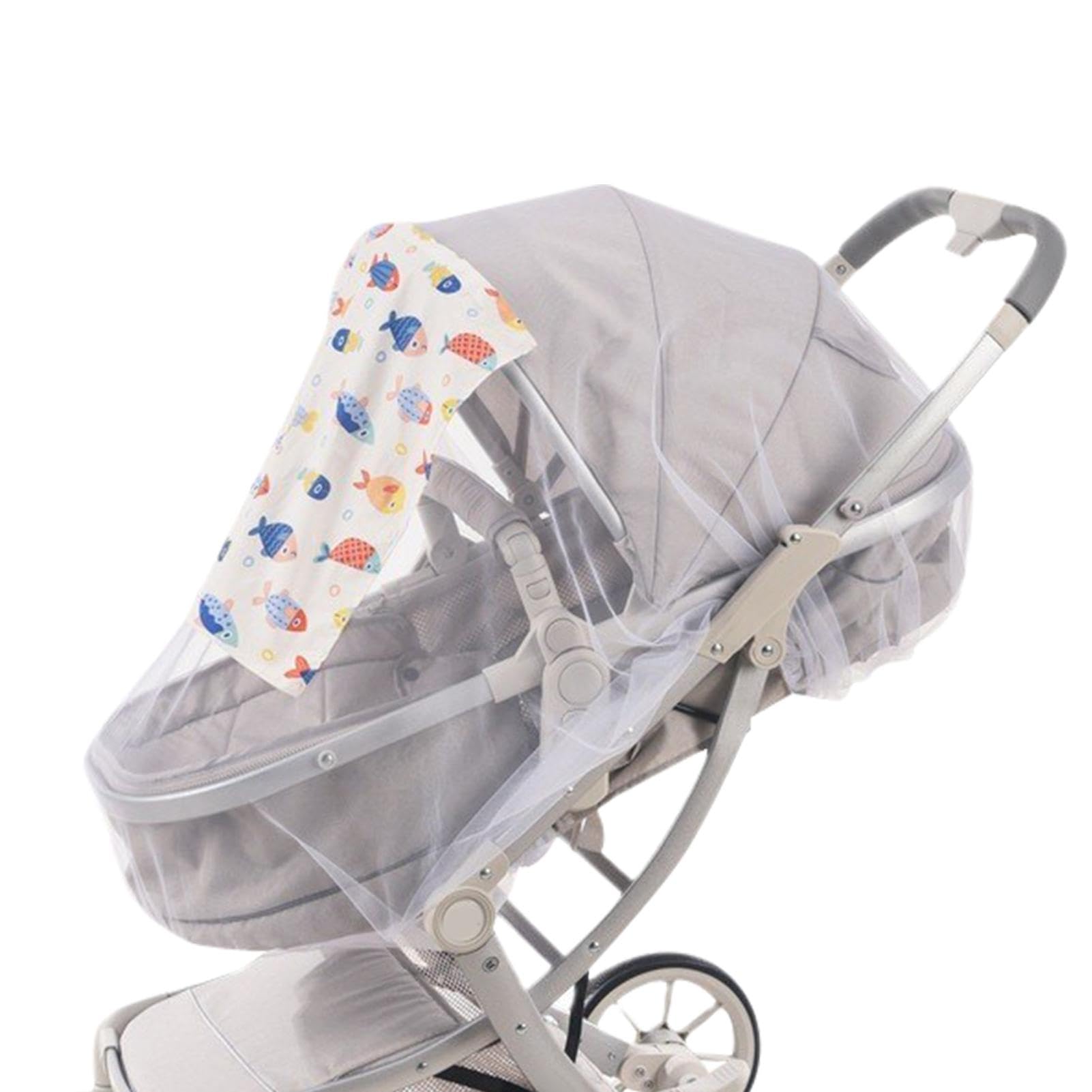 Lightweight Mosquito Bug Net for Baby - Easy to Use Mesh Netting for Strollers, Car Seats, Bassinets & Cradles | Outdoor Protection Against Insects | Perfect for Park Visits, Walks & Travel