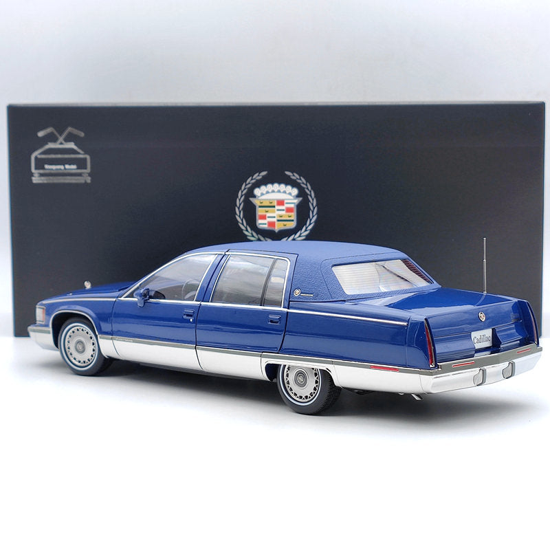 1:18 Scale 1993 Cadillac Fleetwood Sedan Blue Diecast Model Car - Limited Edition Collectible for Car Enthusiasts & Display Showcase