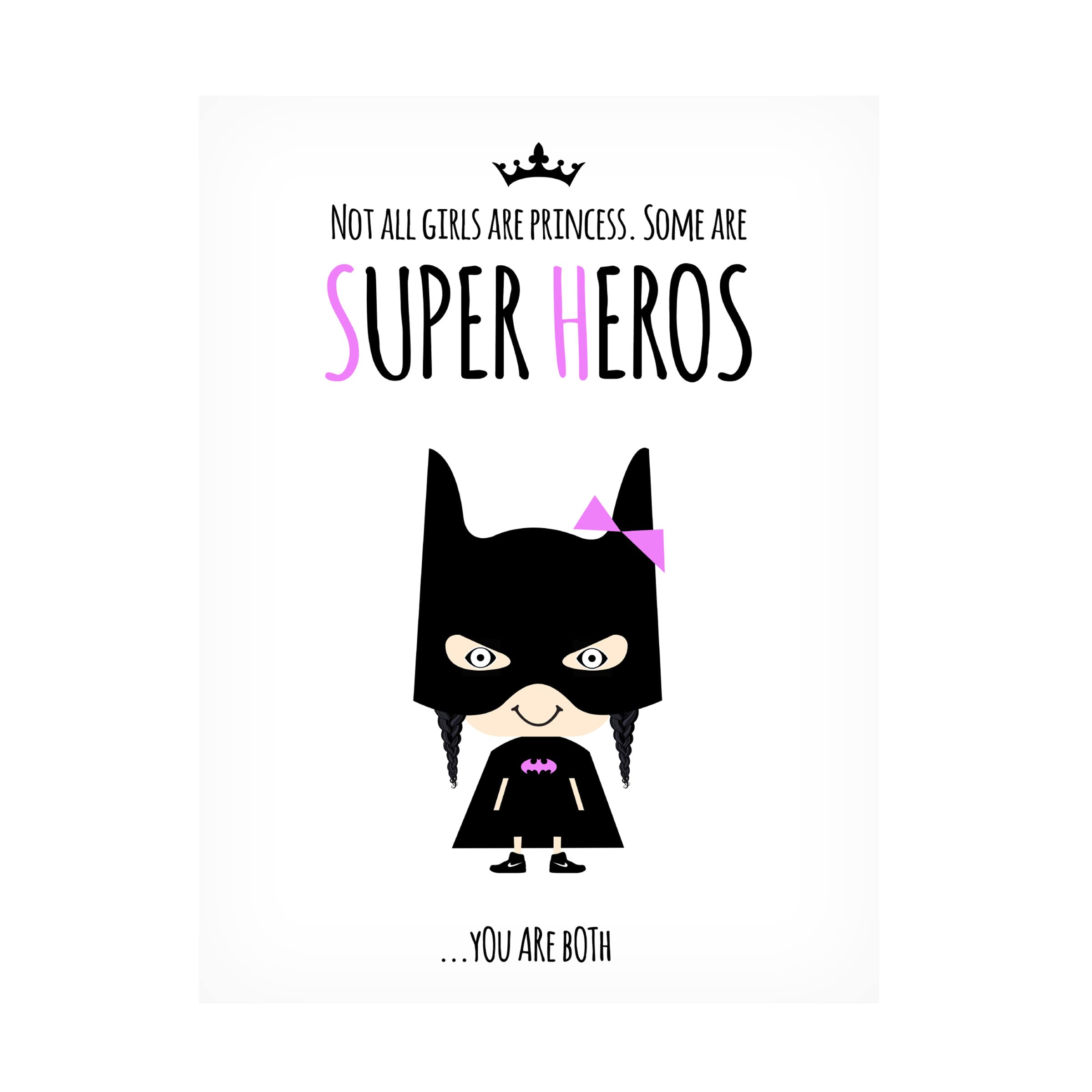 Trademark Fine Art 'Superhero Two' Canvas Wall Art by Ayse - Perfect for Superhero Bedrooms, Home Theaters & Comic Book Lovers