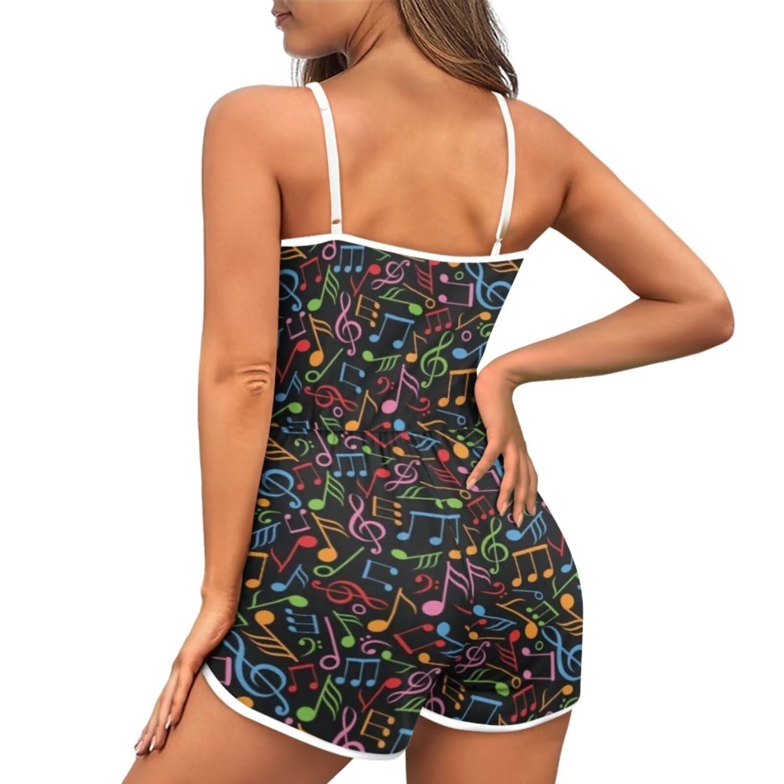 Women's Sleeveless Suspender Overalls Jumpsuit - One Piece Short Romper Pajama for Summer Beach Wear | Casual Outfit, Sleepwear & Vacation Clothing
