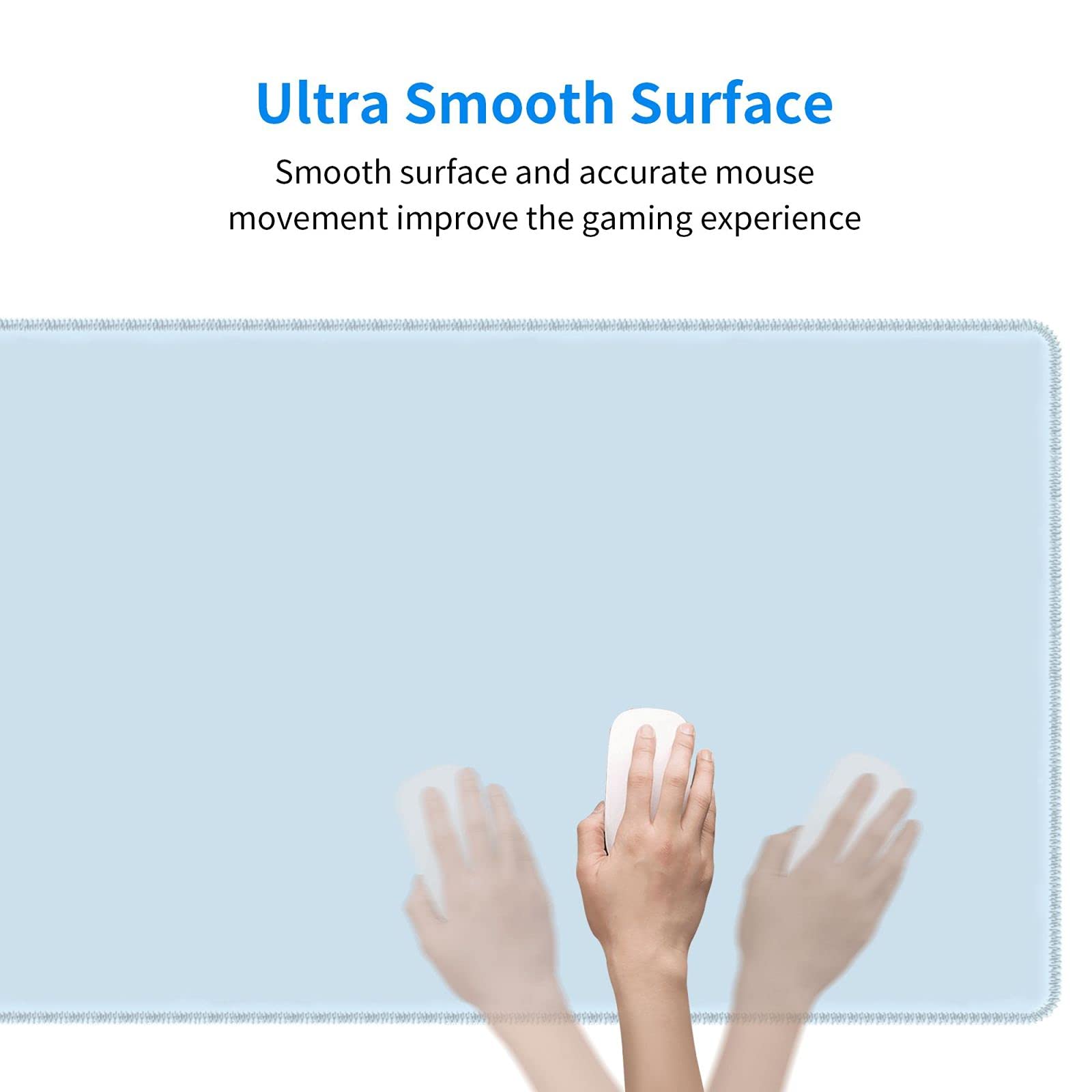 Light Blue Extended Large Gaming Mouse Pad XL - 31.5