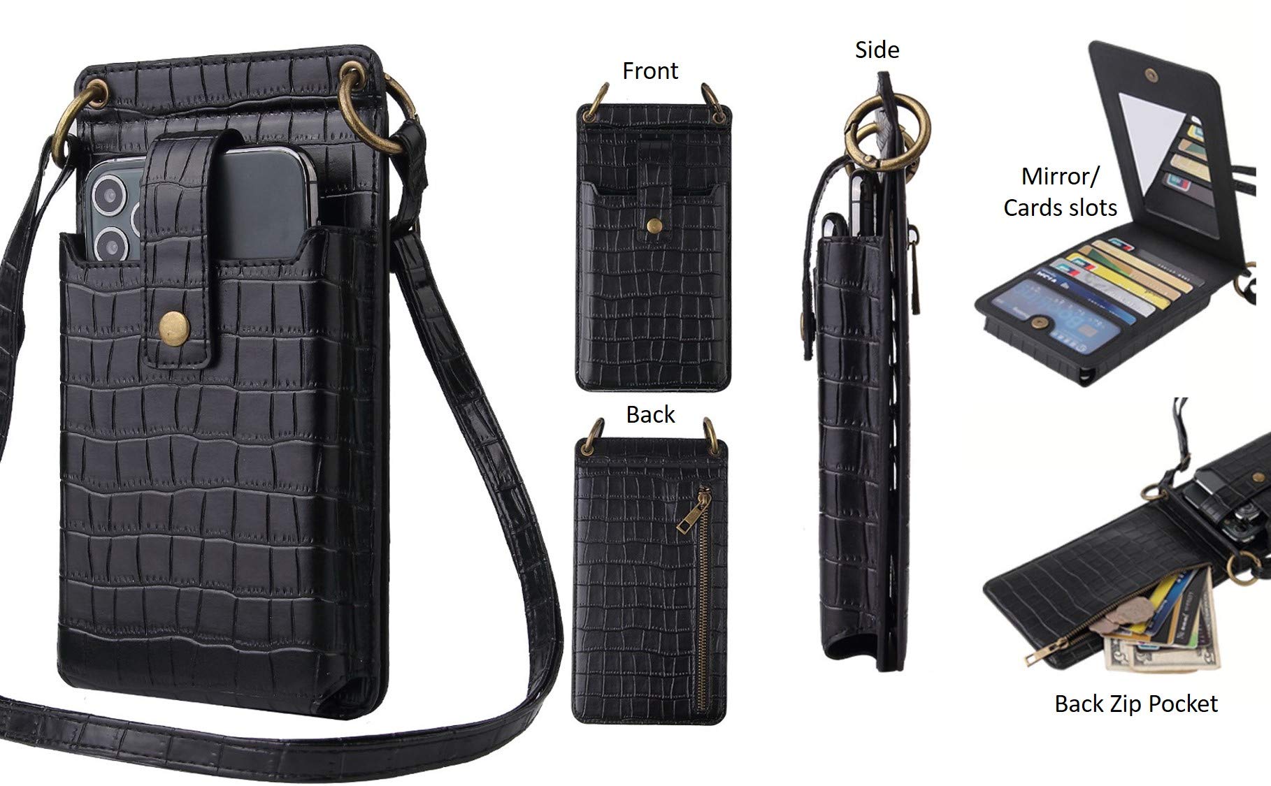 Stylish Crossbody Phone Bag for Women & Girls - Small Shoulder Purse with Card Holder & Wallet - Perfect for Travel, Shopping & Daily Use