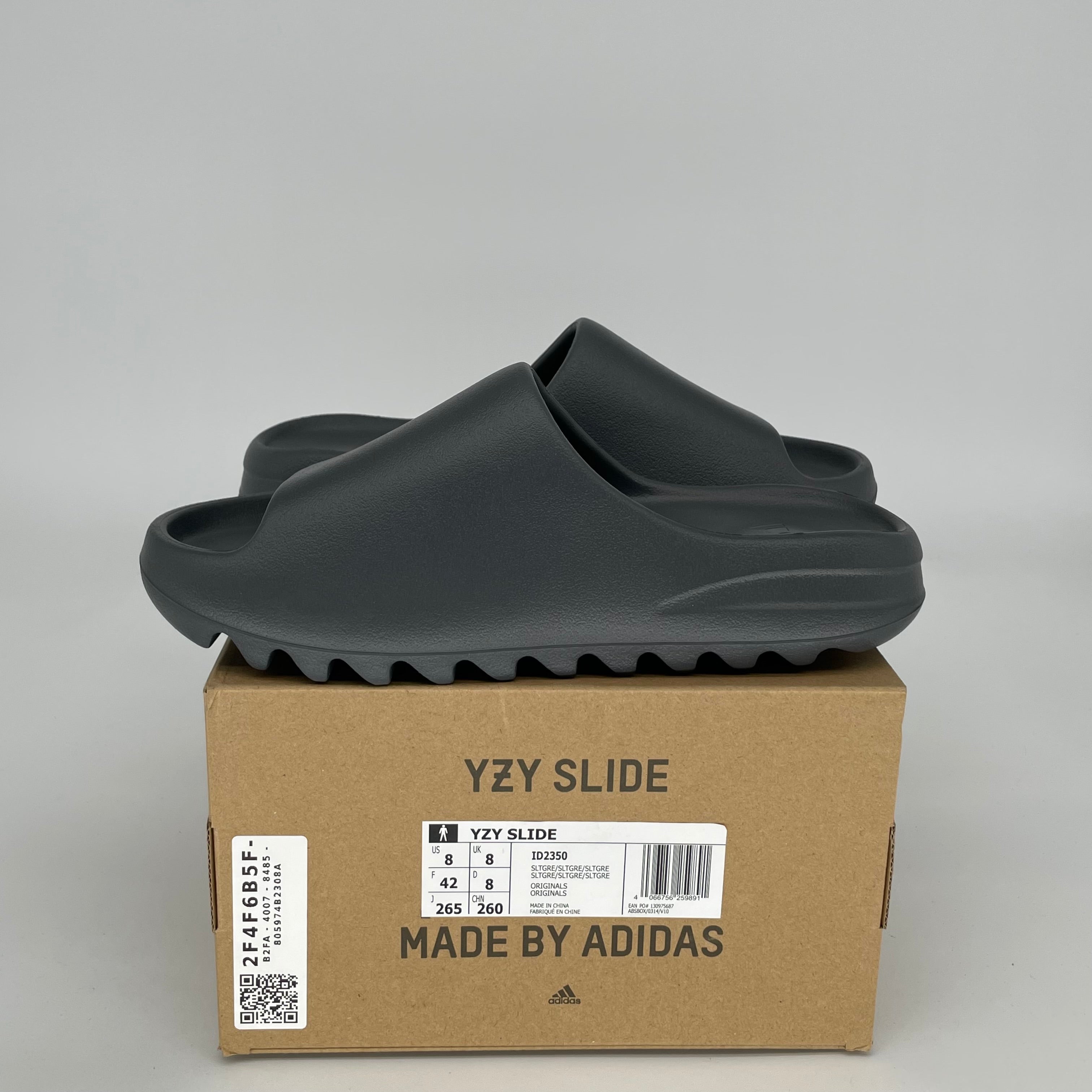 Adidas Yeezy Slide Slate Grey - Men's Size 8 [ID2350] | Comfortable Slides for Beach, Pool & Casual Wear