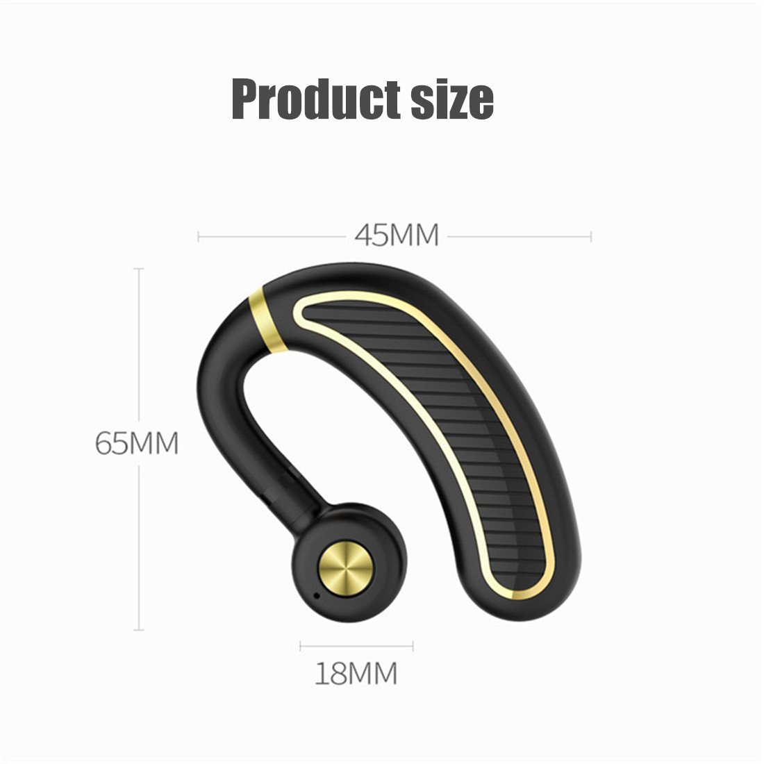 Wireless Bluetooth 4.1 Headset with Mic - Noise Cancelling, Sweatproof, Mute Switch - 30H Battery for Business, Office, Truck Drivers - Perfect for Calls, Skype, Sports & Workouts