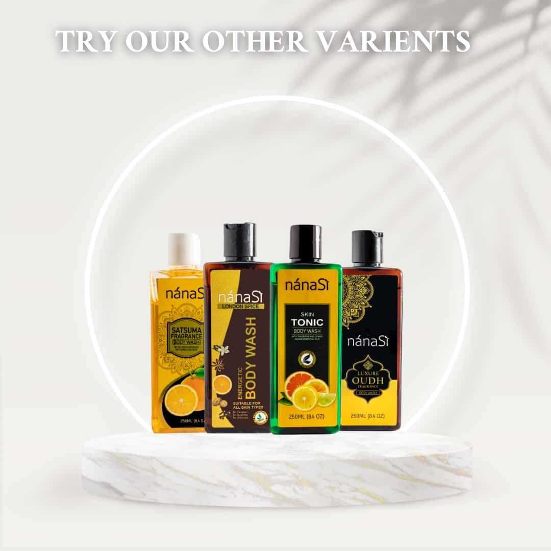 Luxury Oudh Fragrance Body Wash Gel with Vitamin C - 250ml (Set of 2) | All Natural, Cruelty-Free | Moisturizing, Exfoliating & Purifying for Skin & Hair | Perfect After Swimming Shower Scrub & Daily Cleansing
