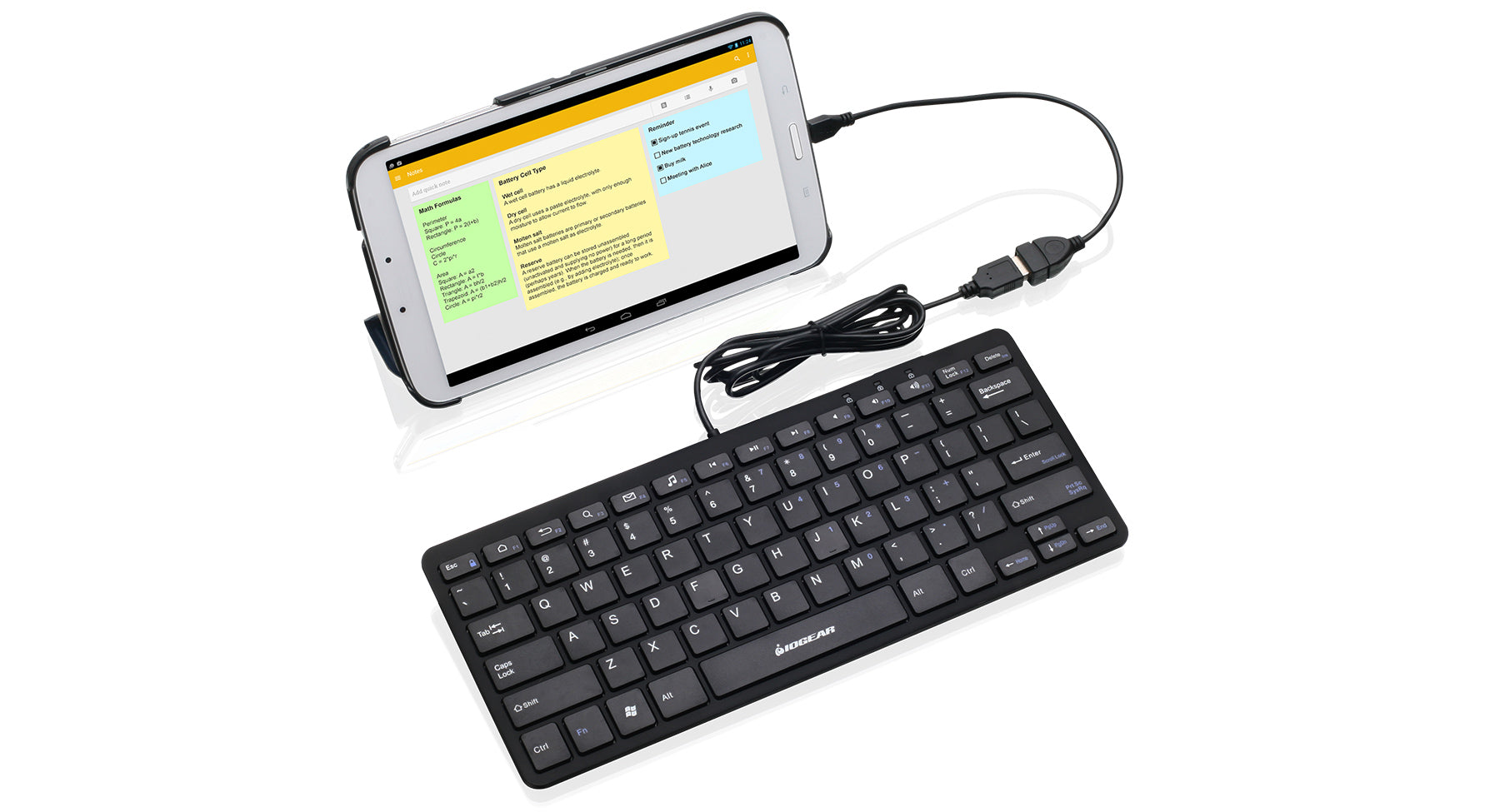 Compact USB Portable Mini Keyboard with Micro USB OTG Dongle - Perfect for Travel, Office & Smartphone/Tablet Typing