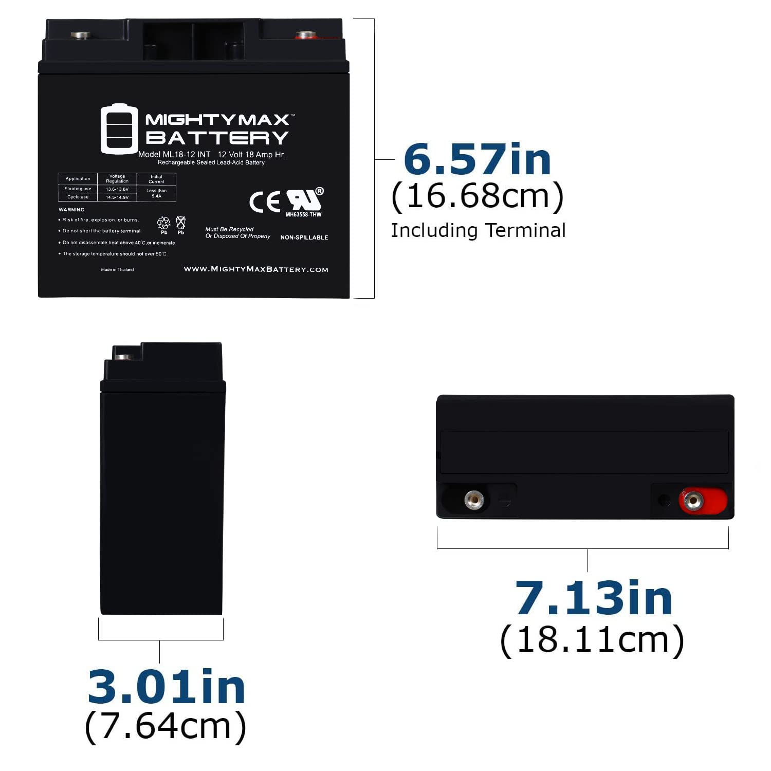 Mighty Max 12V 18AH Replacement Battery for Jump N Carry JNC4000PRO - 4 Pack - Perfect for Emergency Jump Starters, Power Sports, and Backup Power Applications