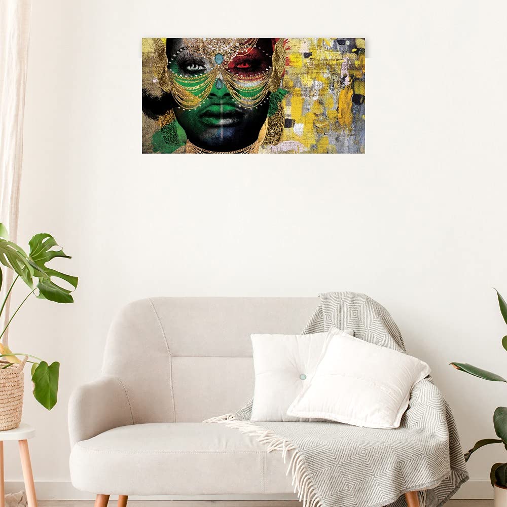 Premium Fine Art Canvas Wall Decor - Girl Painting by Artist Nikki Chu - 56x29 Inches - Ready to Hang - Perfect for Living Room, Bedroom, Office & More - Elegant Home & Commercial Decor