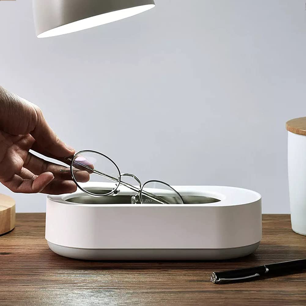 NWB 45kHz Ultrasonic Jewelry Cleaner - Portable Ultrasonic Cleaning Machine with Stainless Steel Tank | Professional Ultrasonic Cleaner Solution for Silver Rings, Necklaces, Razors, Dentures, Glasses & Watches | Perfect for Home Jewelry Care and Professional Cleaning Services