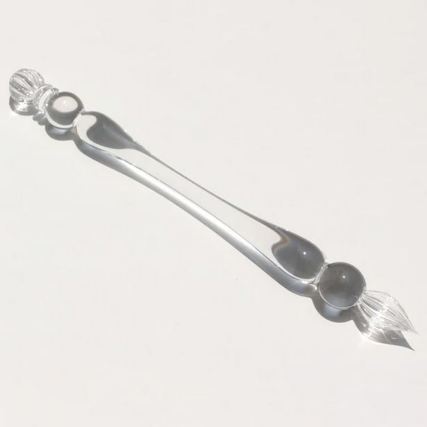 Japanese Glass Dip Pen - Crown & Clear Design, Perfect Calligraphy & Writing Tool for Artists, Writers & Journalists - Ideal for Hand Lettering, Sketching & Creative Gifts