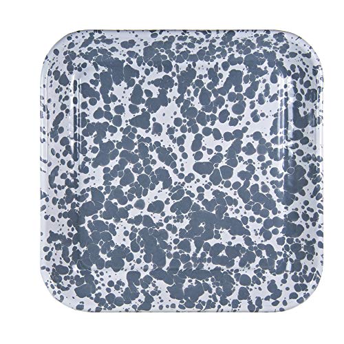 Non-Stick Grey Swirl Square Baking Sheet 10.5 Inch - Heavy Duty Cookie Pan for Baking, Roasting & Cooking - Perfect for Cookies, Pizza, Bread & Pastries - Oven Safe & Dishwasher Friendly