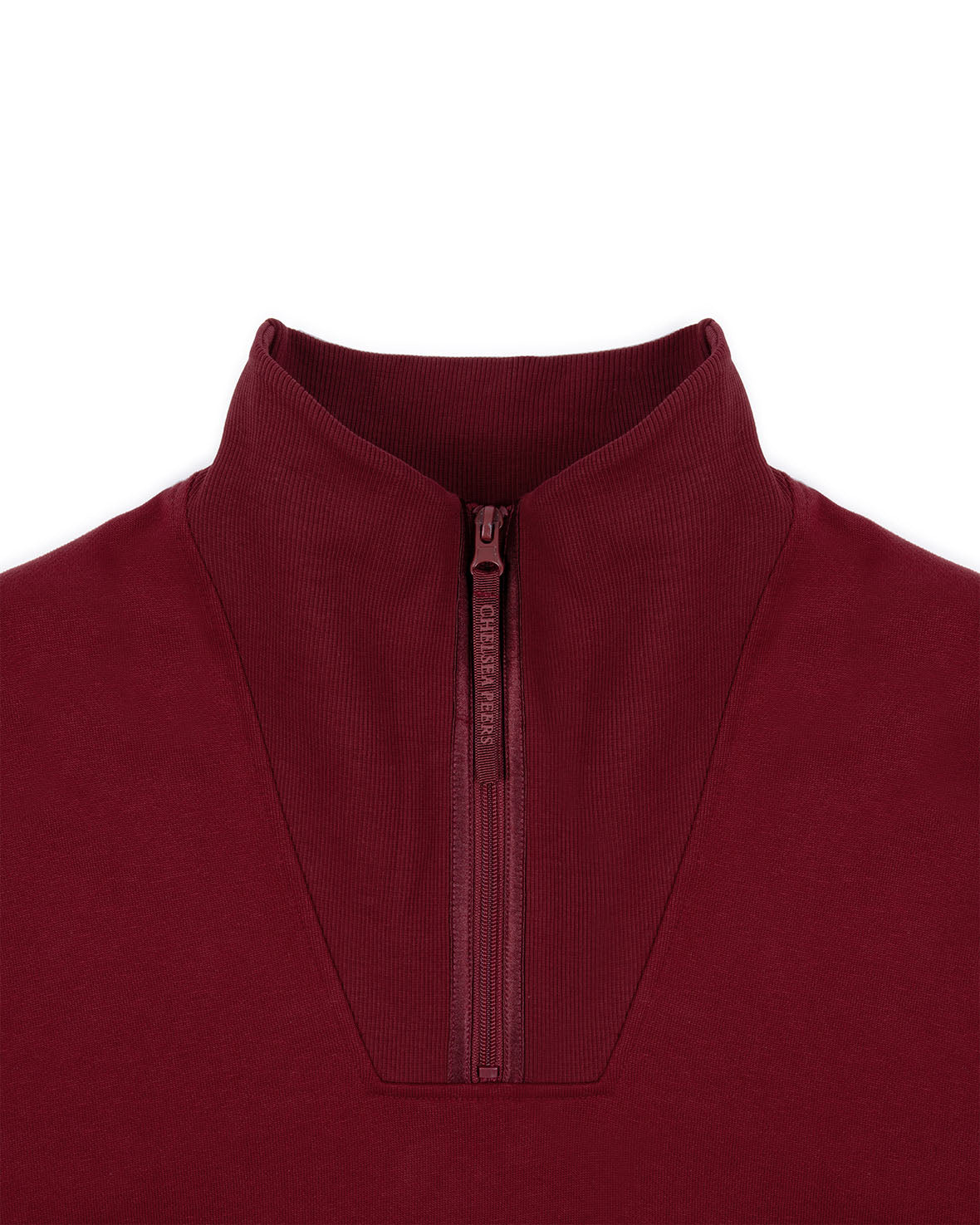 Organic Cotton Quarter Zip Funnel Neck Sweatshirt for Men & Women - Soft Burgundy Pullover for Casual Wear, Outdoor Activities & Layering