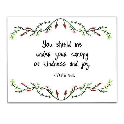 Psalm 5:12 - Floral Borders