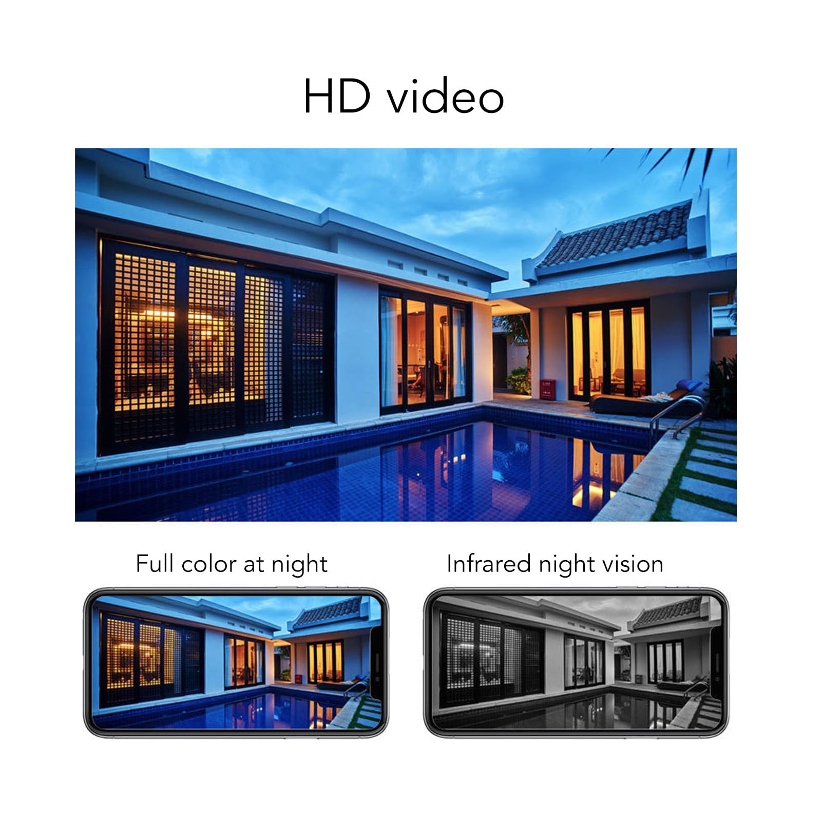 Topyond Solar Security Camera 1080P HD with PIR Motion Detection & Full Color Night Vision, 6x Digital Zoom, Wide Angle Lens - Outdoor Wireless Surveillance for Home, Yard, Garage Protection (Weatherproof Solar-Powered)