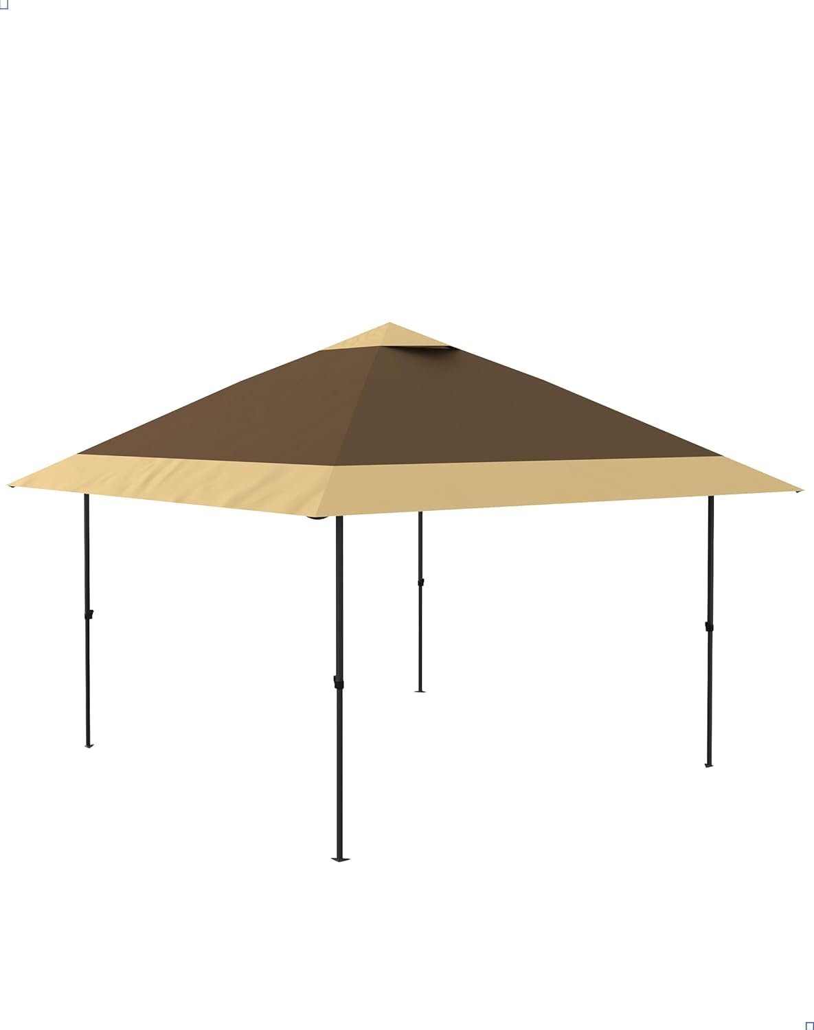 13x13 Ft Pop Up Gazebo Tent - Adjustable Height Instant Canopy for Outdoor Events, Parties, Camping & Backyard (Khaki & Light Khaki) | Perfect for BBQs, Beach Days & Garden Gatherings
