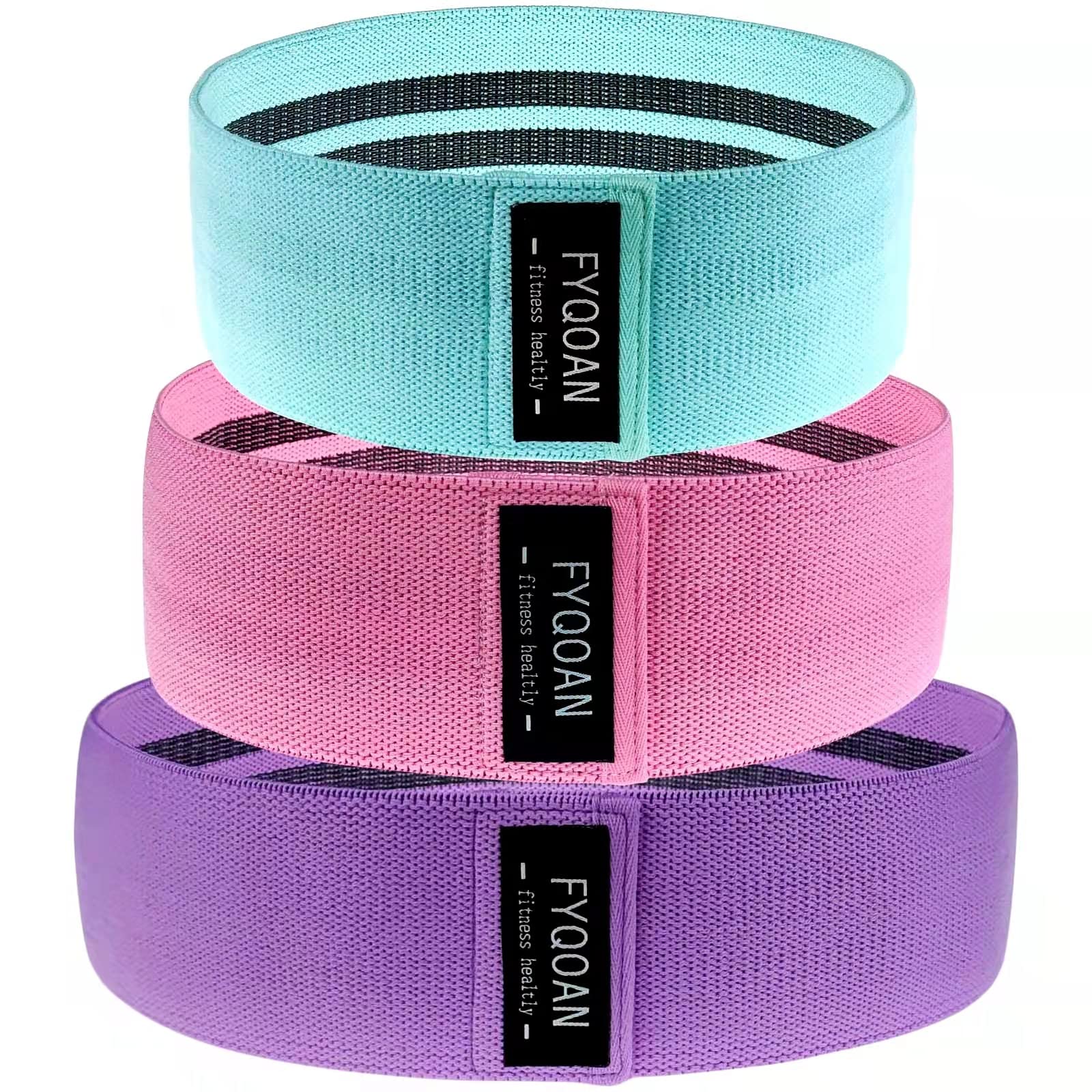 Premium Non-Slip Resistance Bands Set of 3 for Women - Fabric Workout Bands for Legs, Butt & Glute Training - Perfect for Squats, Home Gym & Booty Workouts - Ideal for Strength Training, Yoga & Fitness Routines