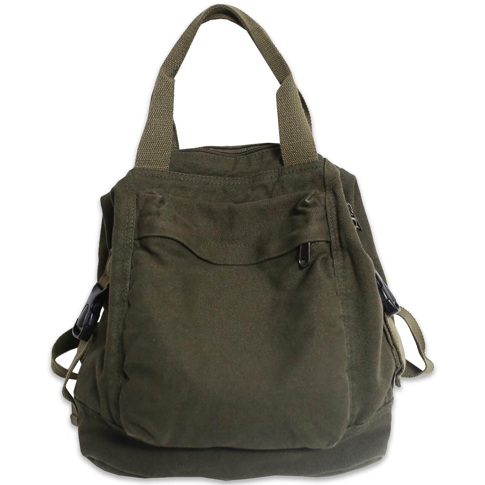 Mini Canvas Backpack for Women & Girls - Cute Small Aesthetic Backpack Purse in Green | Perfect for School, Travel & Everyday Use