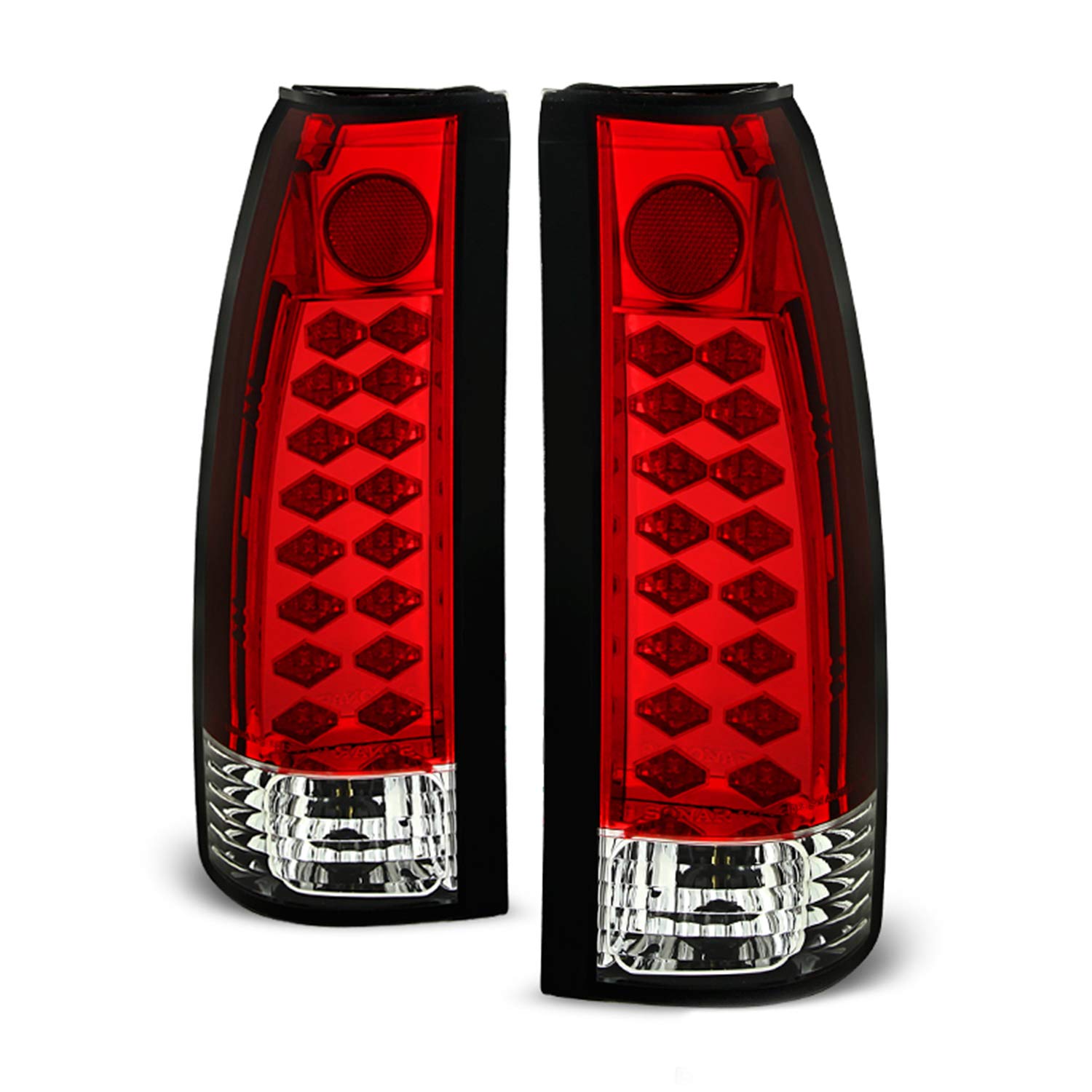 AKKON Chrome Headlights & LED Tail Lights for 1994-1998 Chevy C/K 1500 2500 3500 Tahoe Suburban - Complete Lighting Kit with Corner & Signal Lamps | Off-Road, Night Driving & Car Restoration Upgrade
