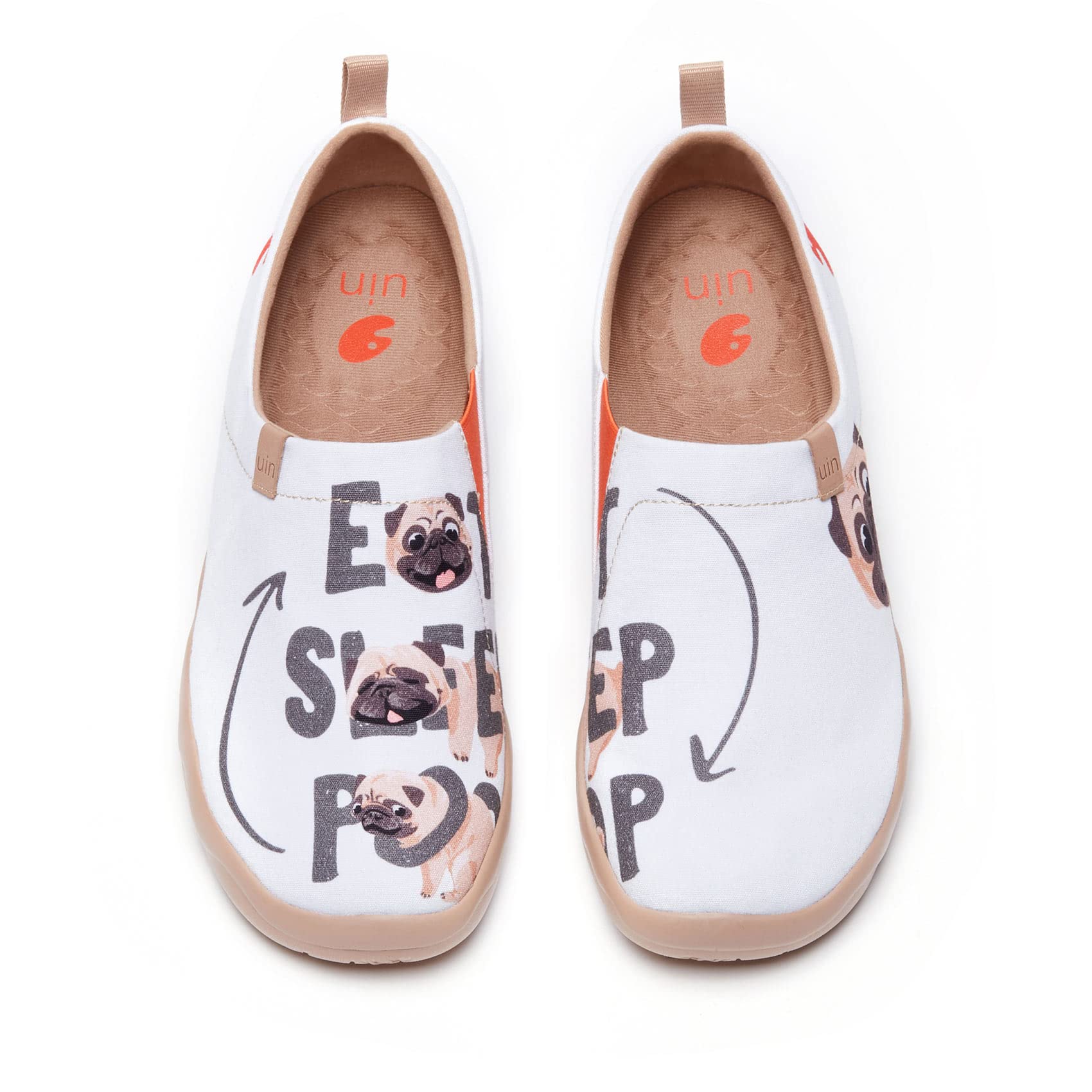 UIN Women's Lightweight Slip-On Canvas Loafers - Artistic Hand-Painted Travel Shoes for Casual Wear | Comfortable Fashion Sneakers Size 5.5 | Perfect for Walking, Travel & Everyday Use