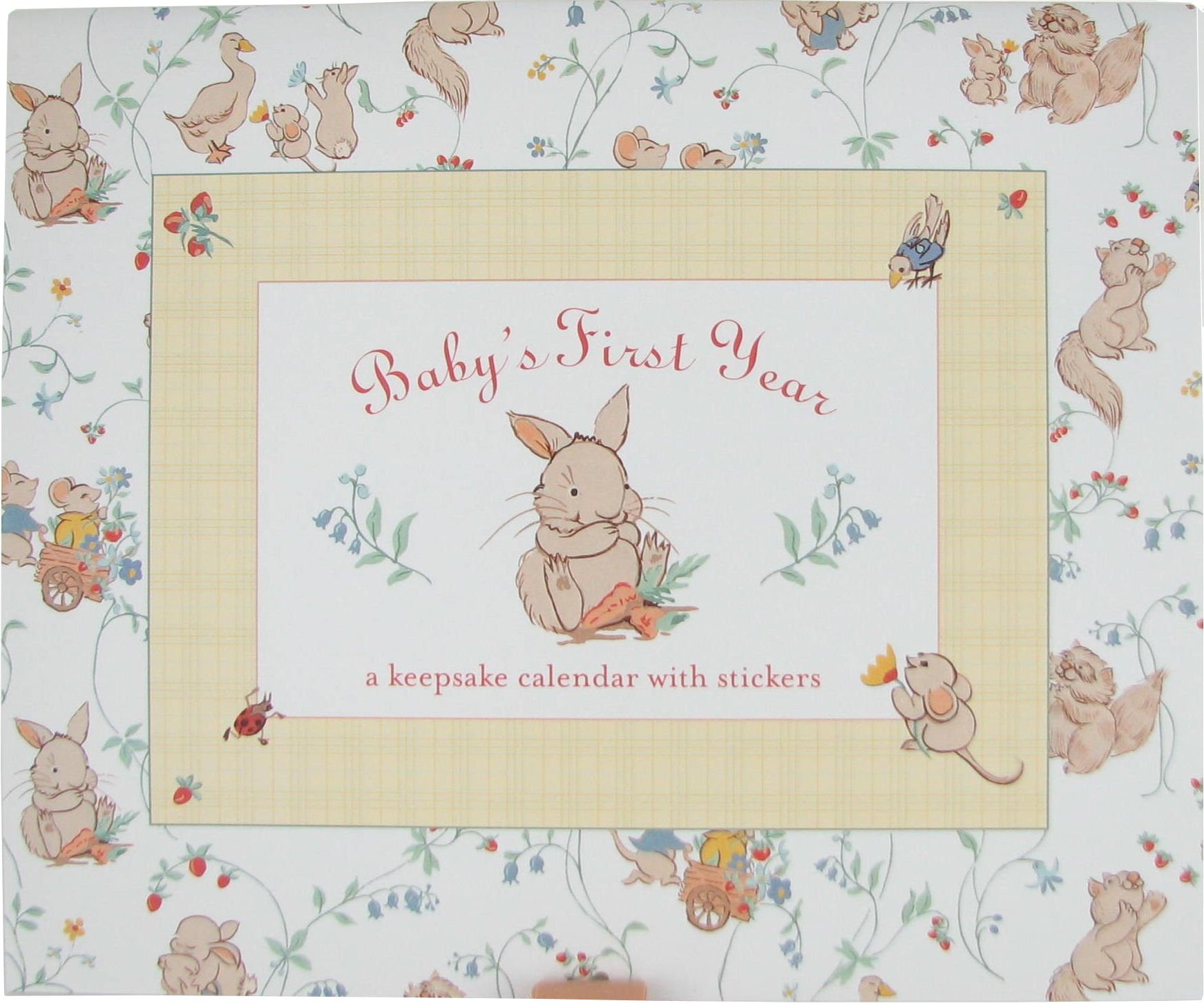 Baby's First Year Keepsake Calendar Gift Set with Whimsical Animals - Perfect for Newborn Milestones, Baby Showers & First Birthday Presents by New Seasons
