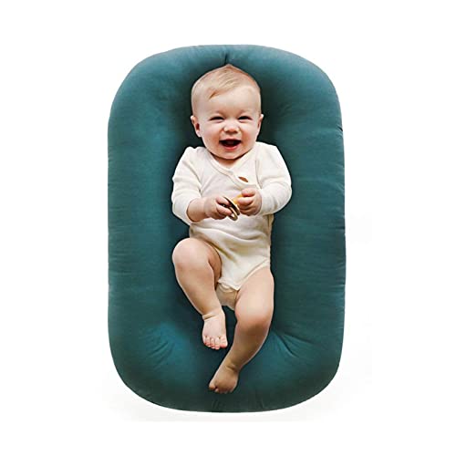 Premium Baby Lounger & Infant Nest - Soft Co-Sleeping Bed for Newborns 0-24 Months | Breathable & Portable Baby Sleeper Pillow | Perfect for Nursery, Travel & Breastfeeding (Green)