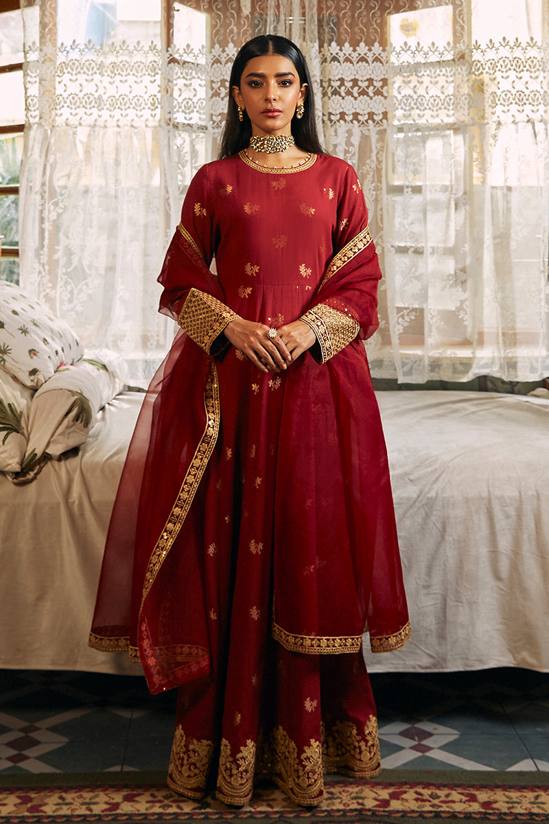 Jashan E Baharan 2-Piece Jacquard Embroidered Suit for Women – Elegant Traditional Outfit for Weddings, Parties & Festive Occasions